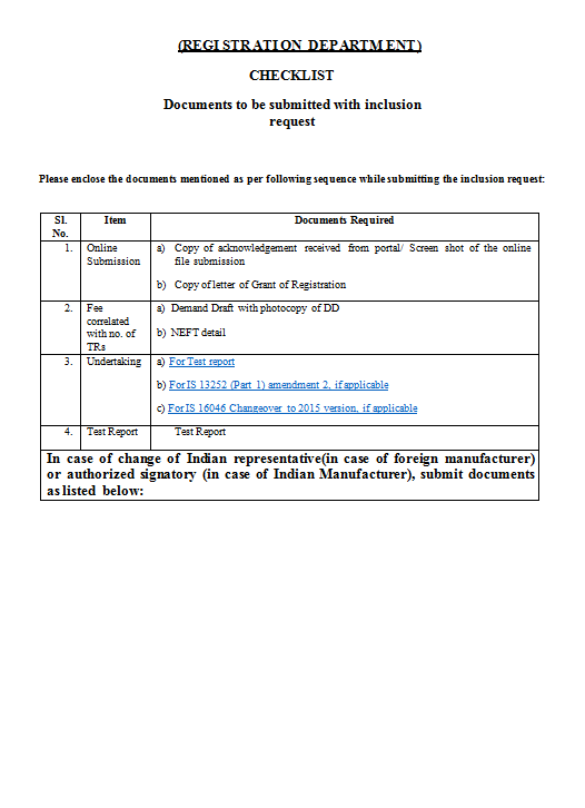 bis application checklist for inclusion (for applicants) modèles