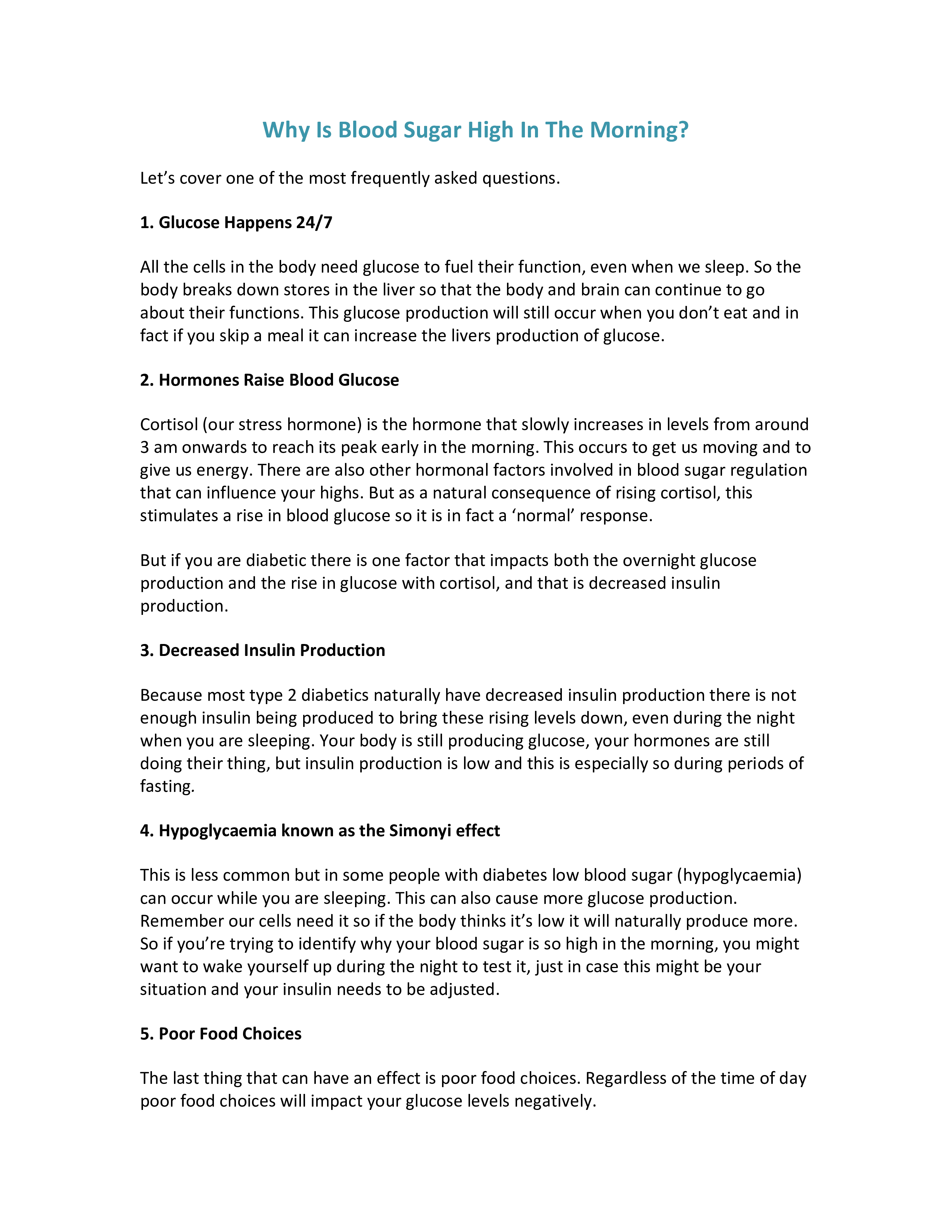 Fasting Insulin Level Chart