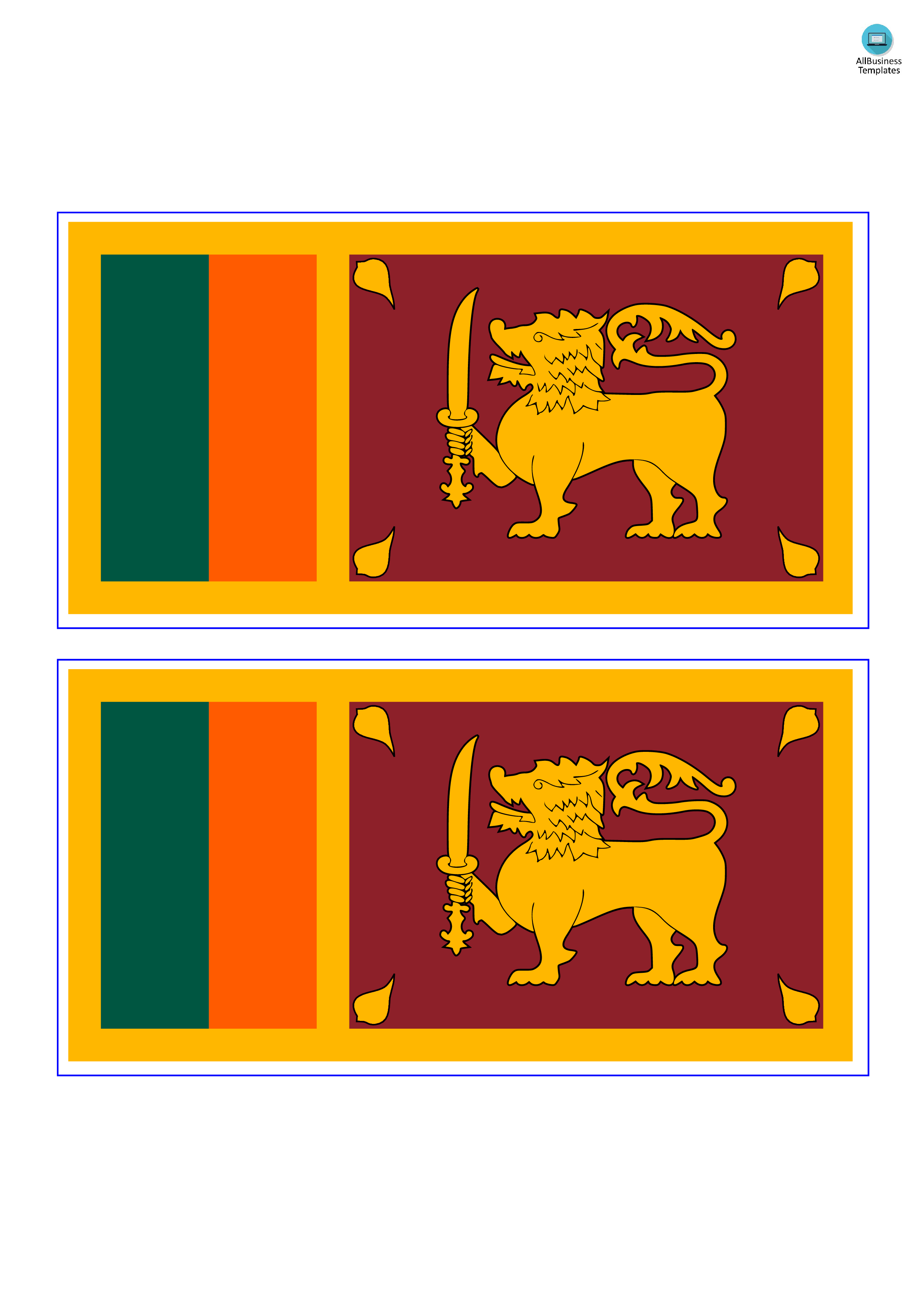 Sri Lanka Flag 模板