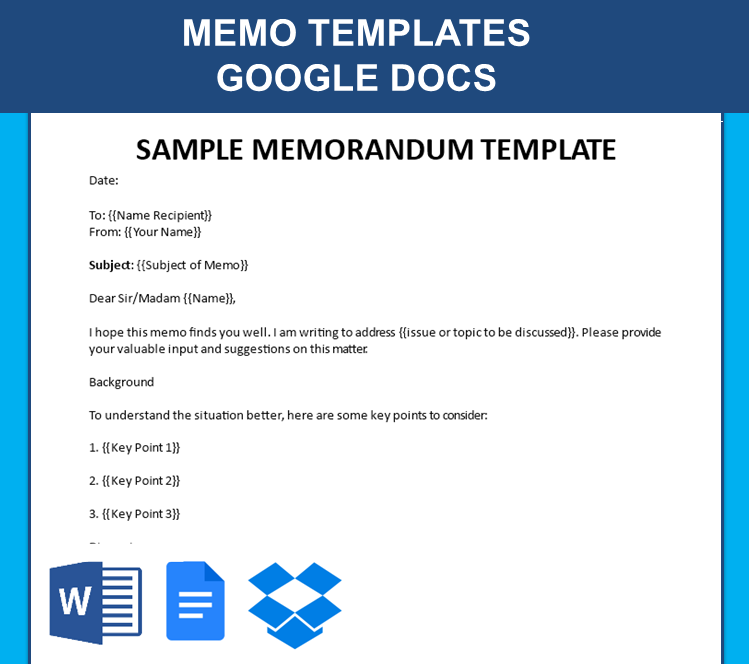 memo google docs modèles