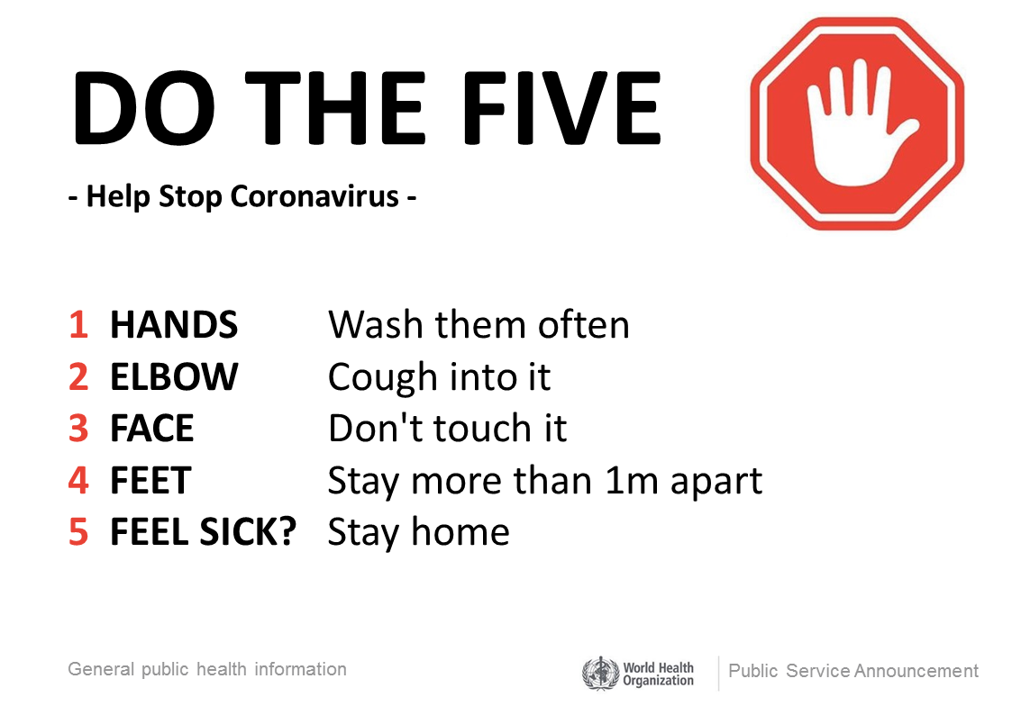 do the five coronavirus eu poster voorbeeld afbeelding 