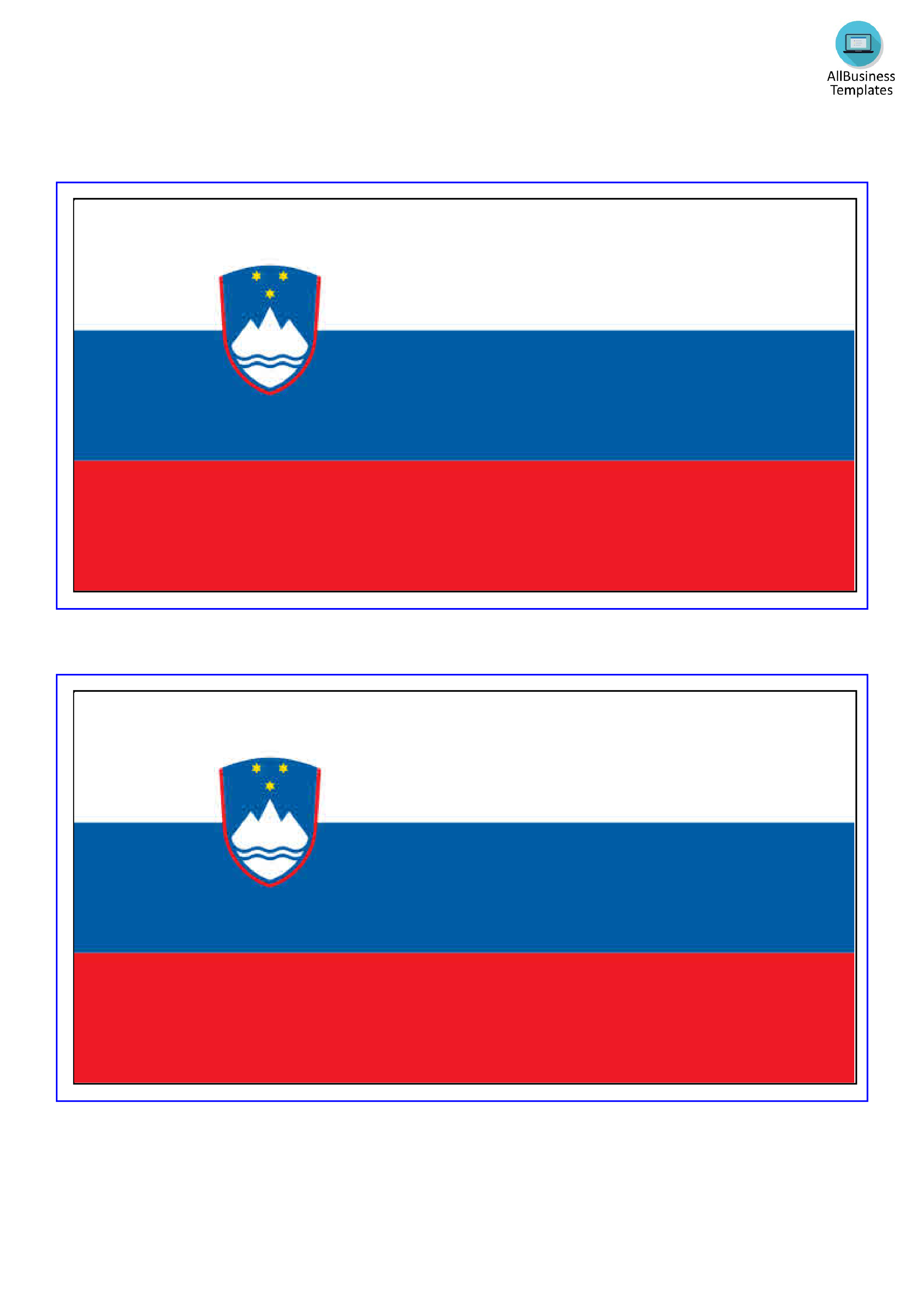 slovenia flag template