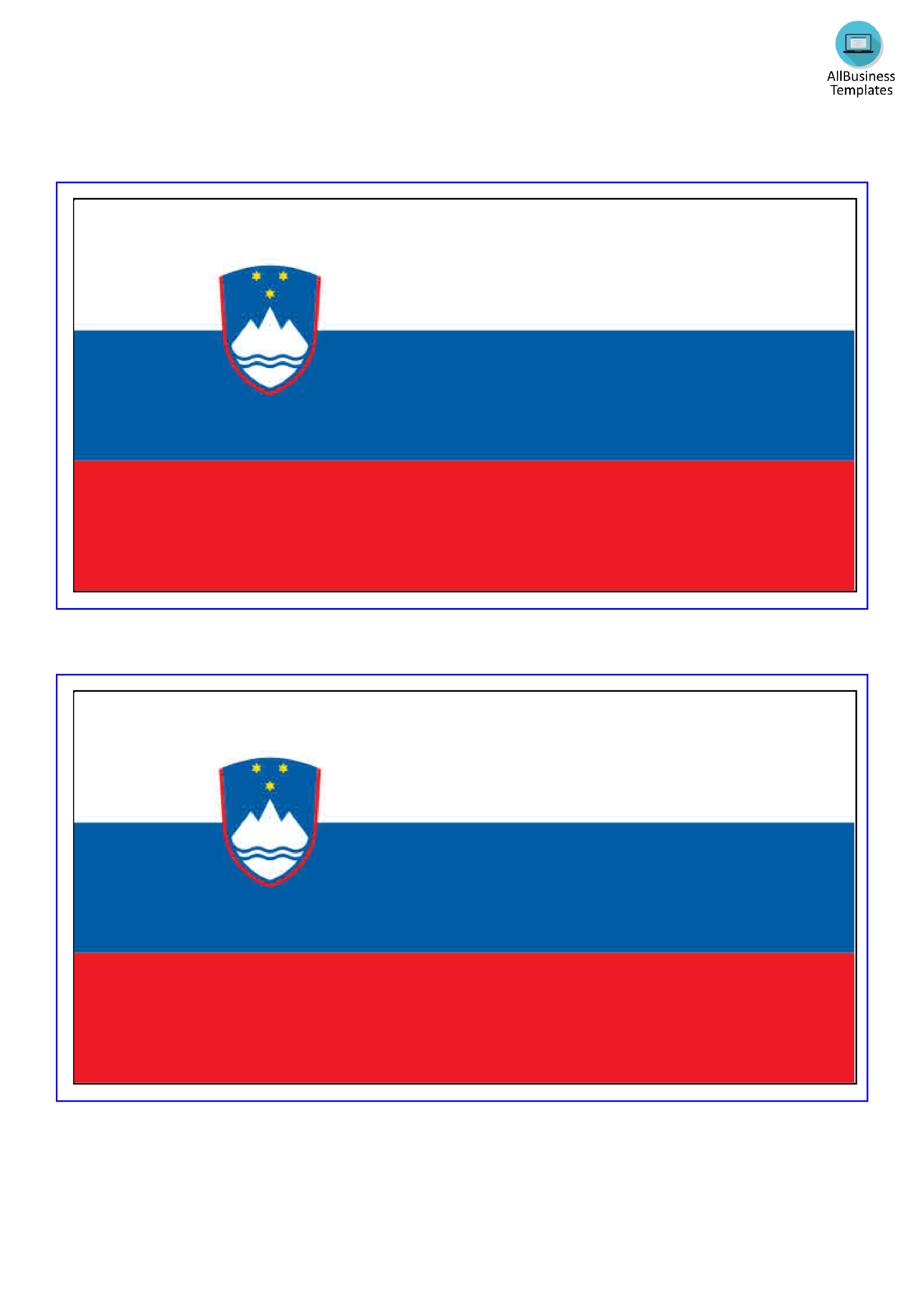 Slovenia Flag 模板