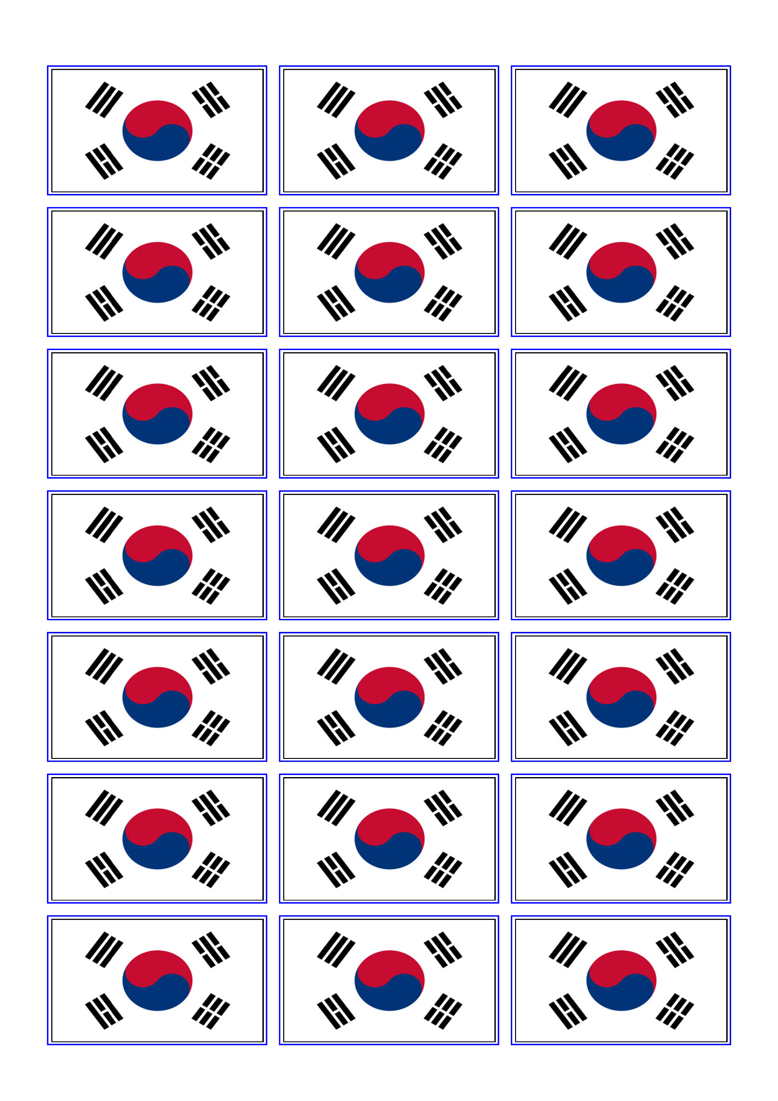 South Korea Flag | Templates at allbusinesstemplates.com