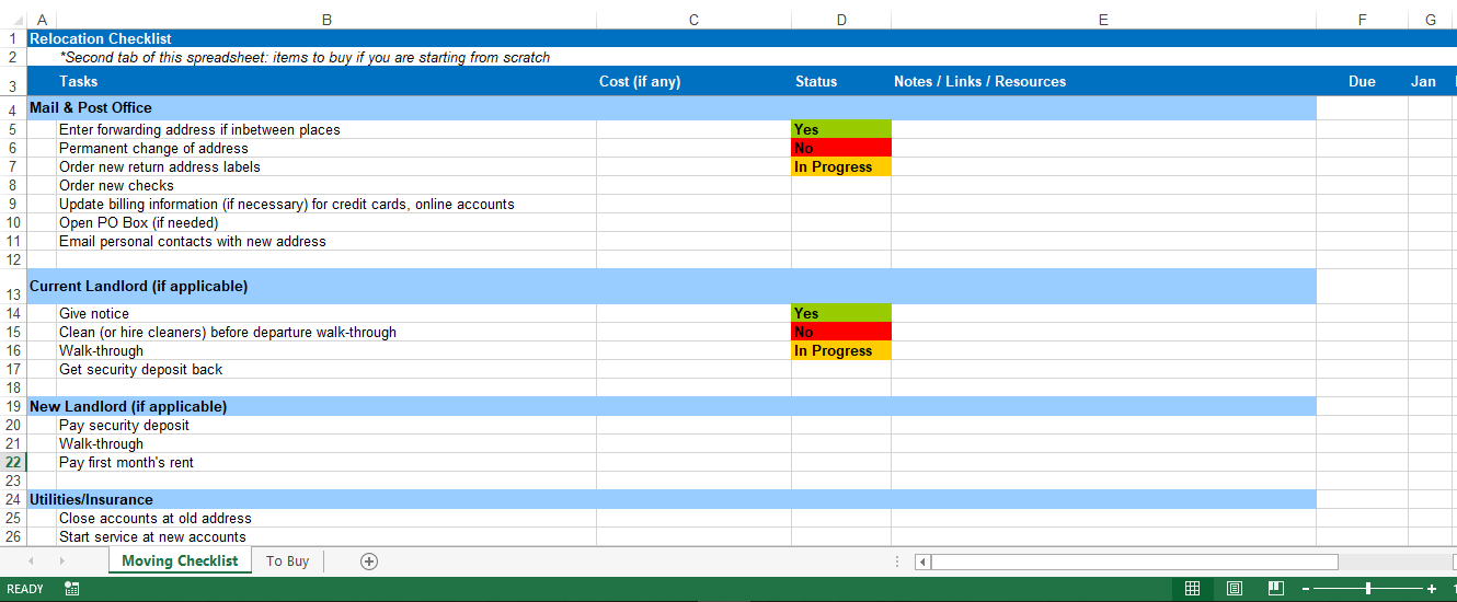 migration relocation checklist template