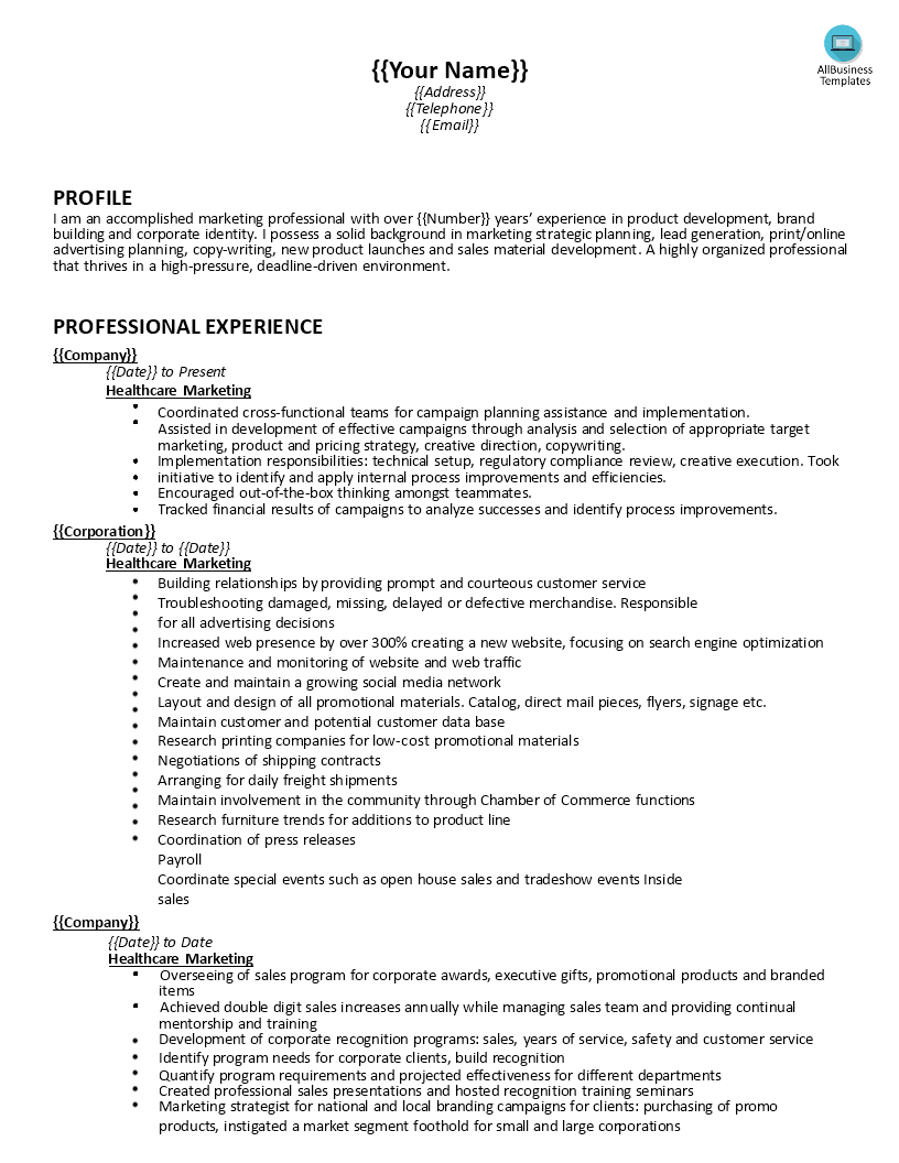 home healthcare sales resume template