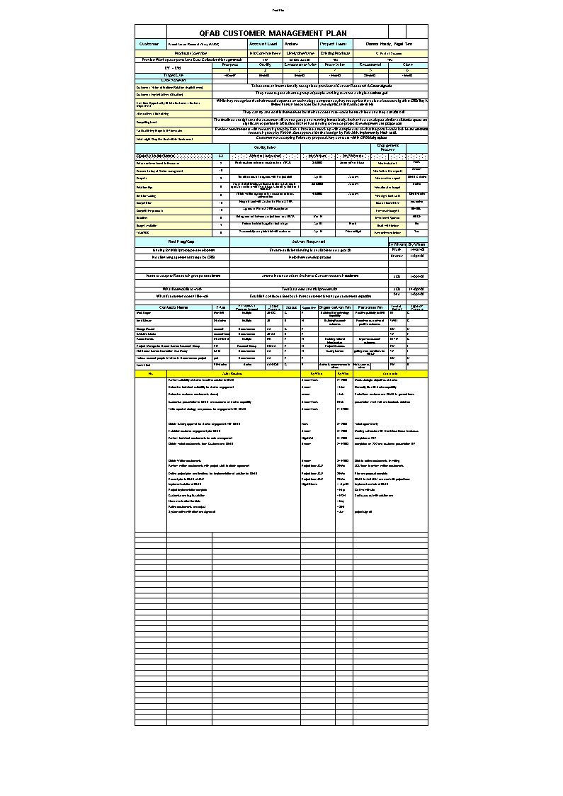 sales action plan excel Hauptschablonenbild