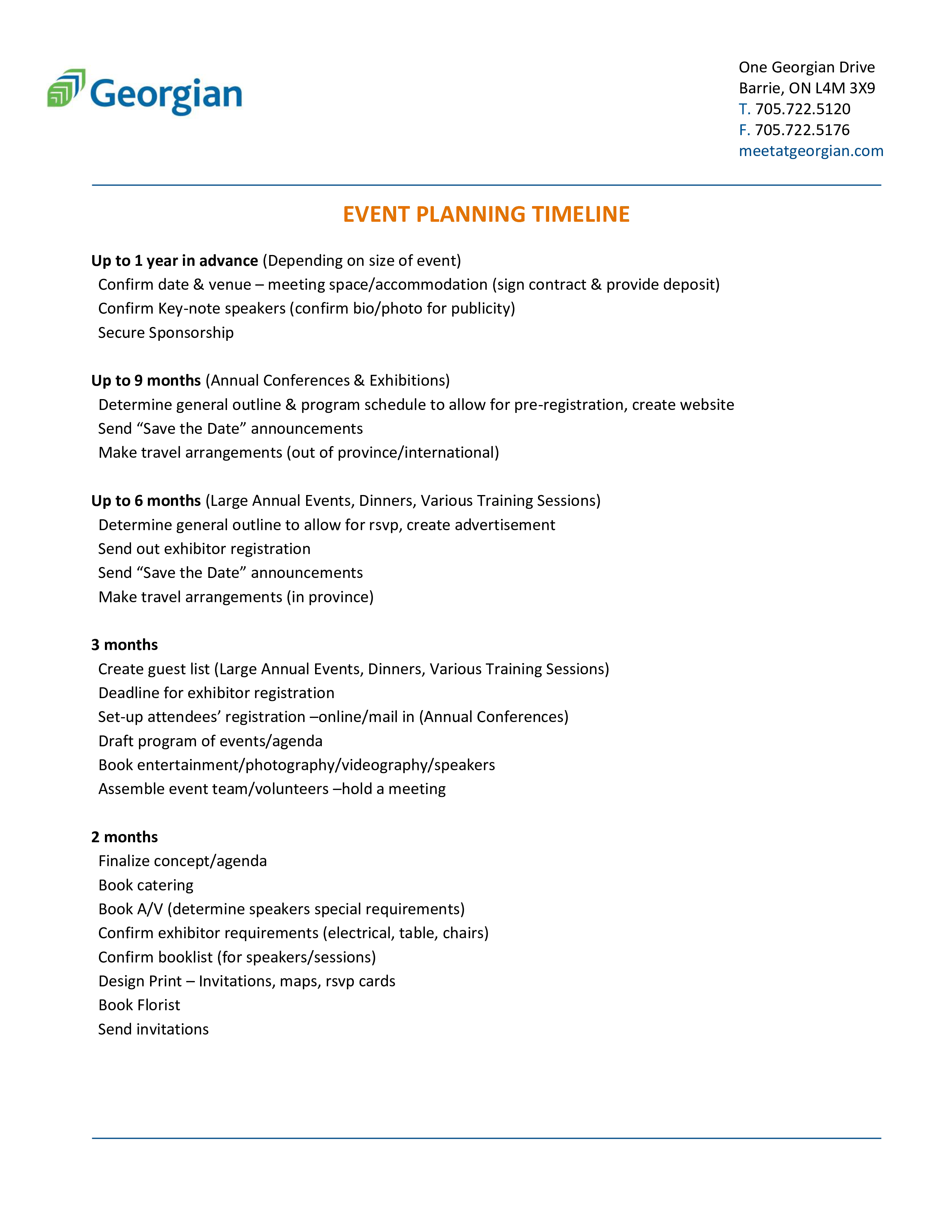 event planning timeline Hauptschablonenbild