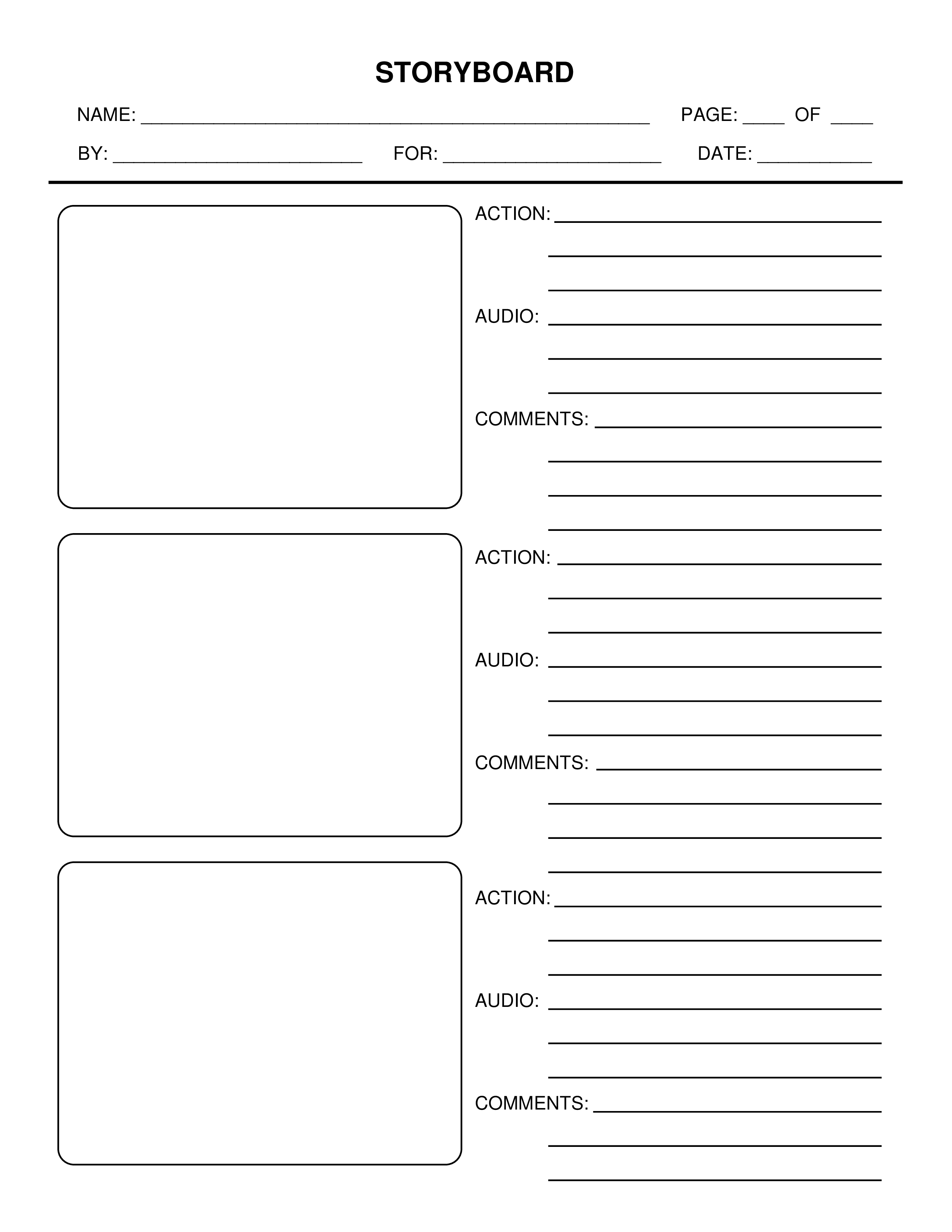 action storyboard voorbeeld afbeelding 