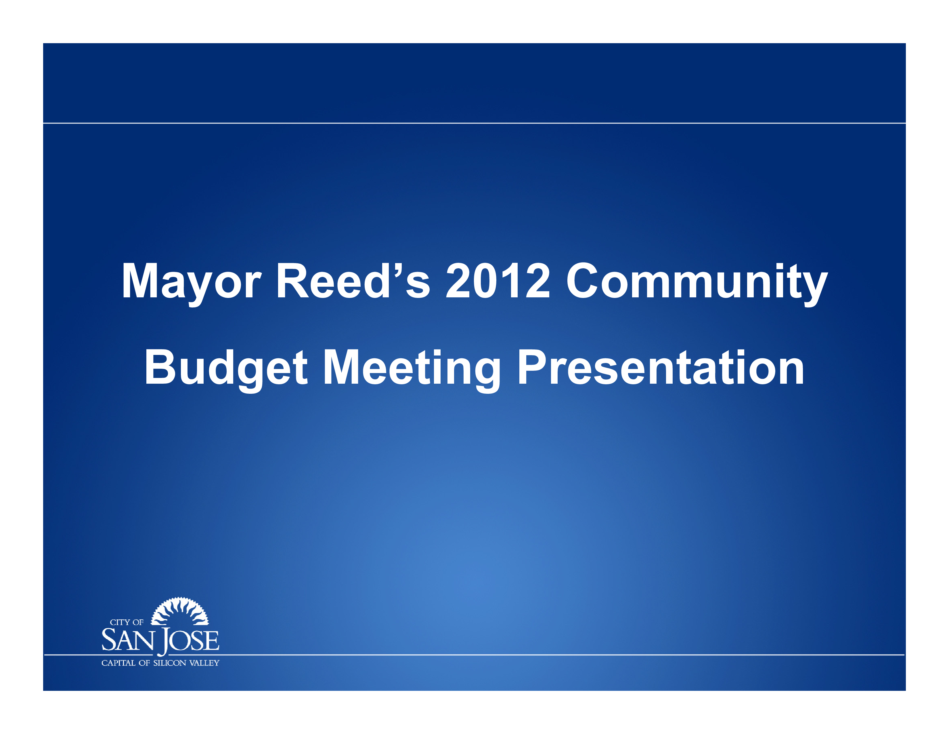 budget meeting presentation