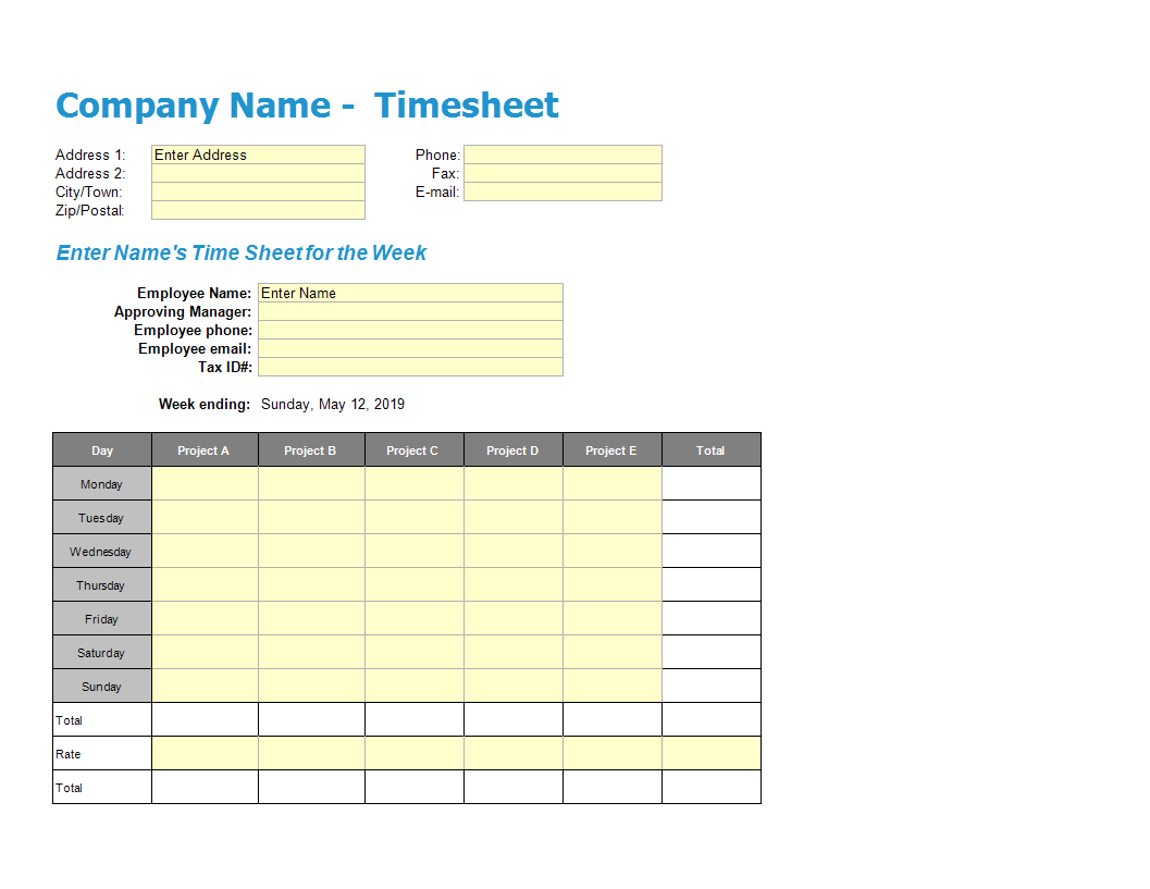 time management to-do priority list modèles