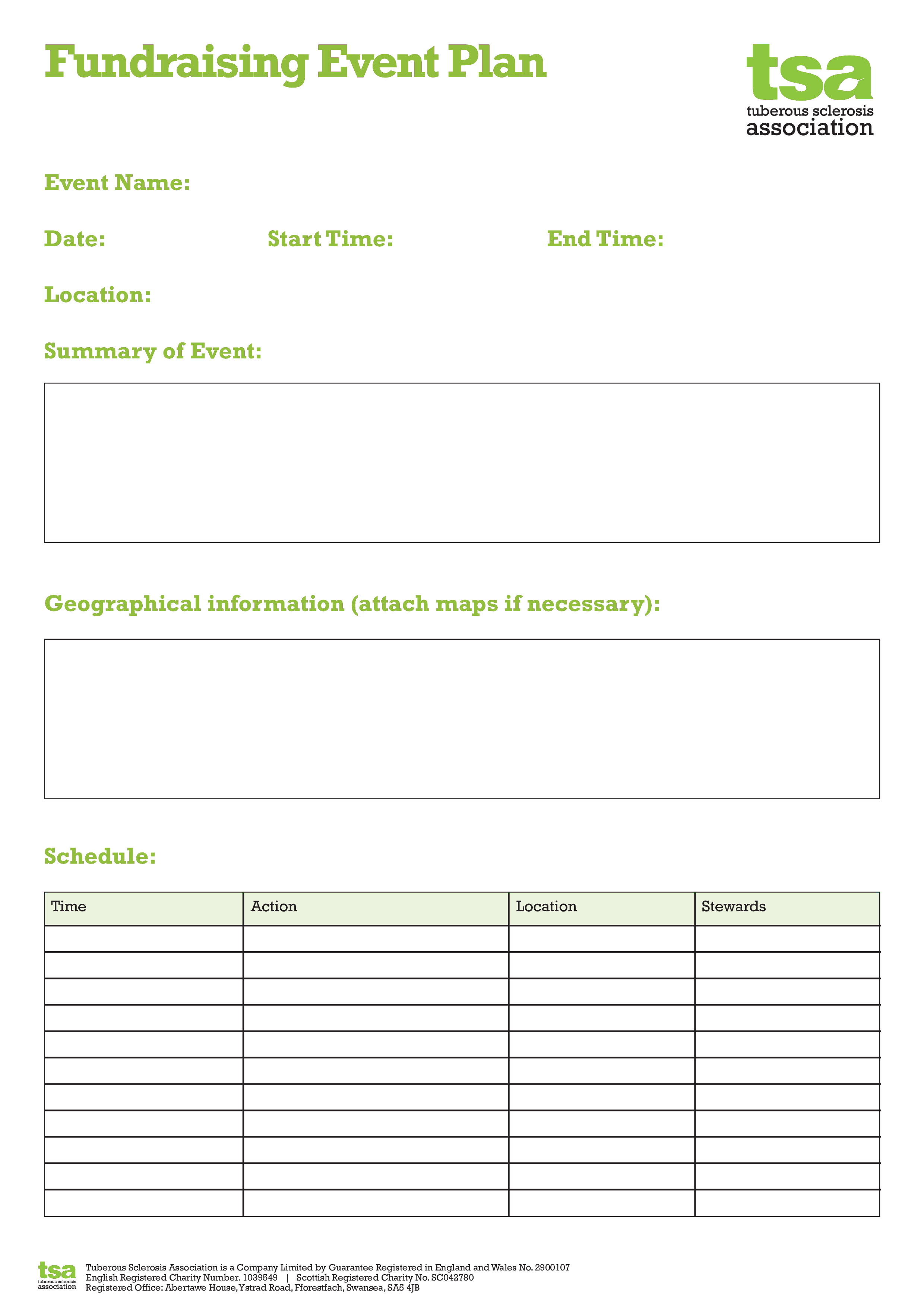 fundraising event template