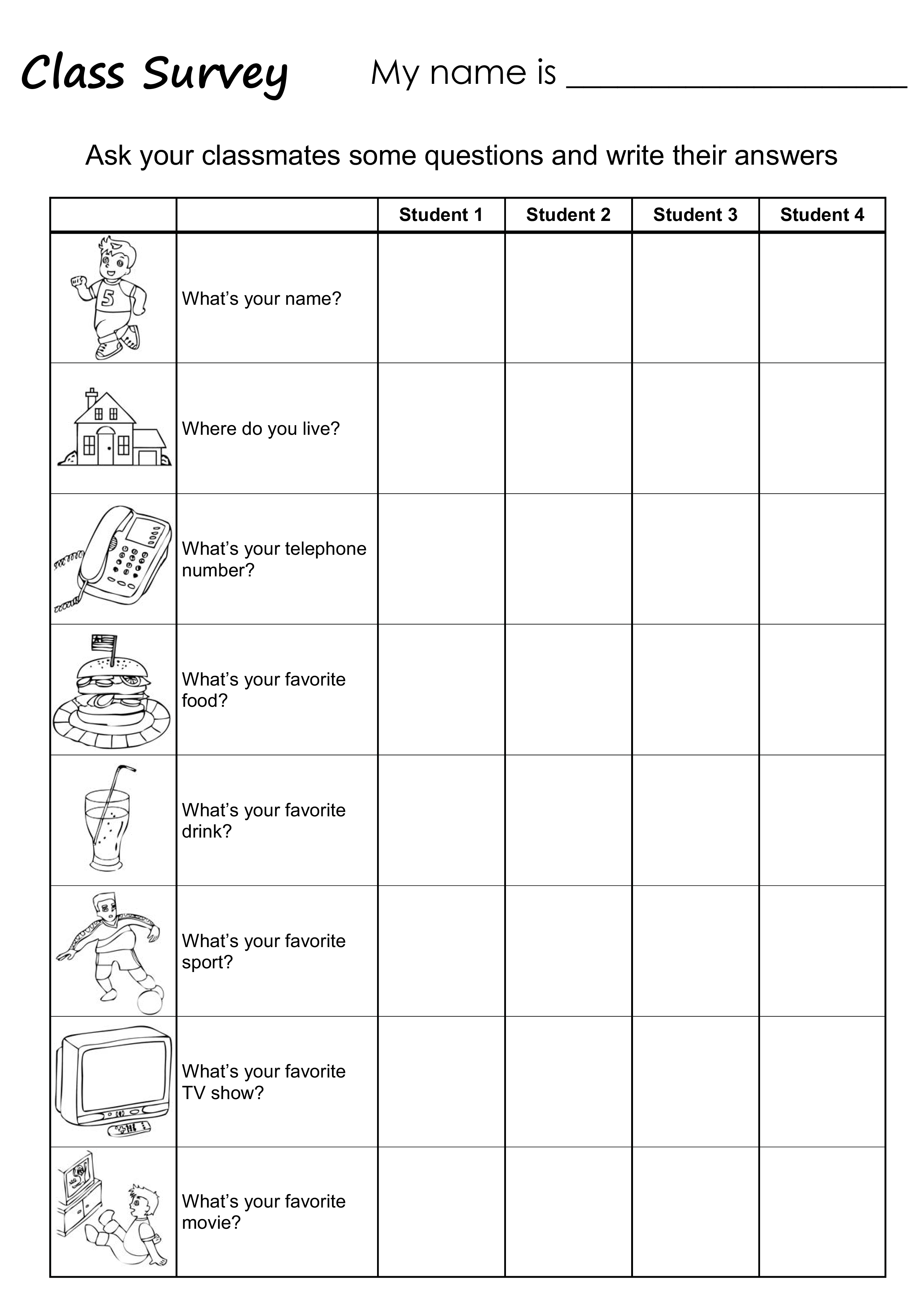 printable survey for kids voorbeeld afbeelding 