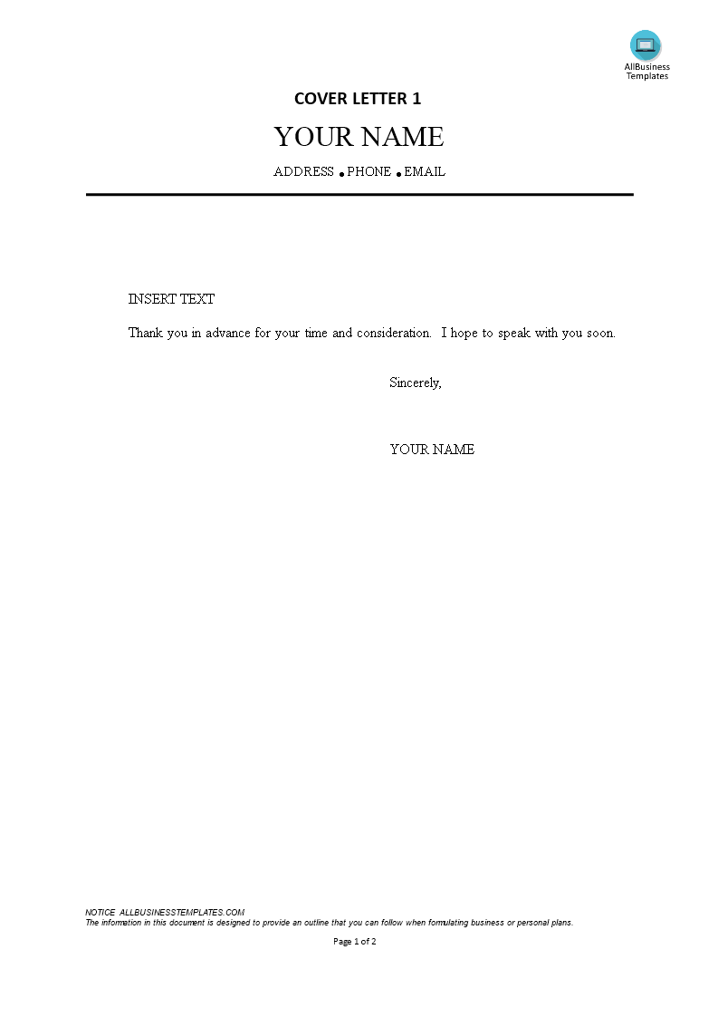 blank cover letter format plantilla imagen principal