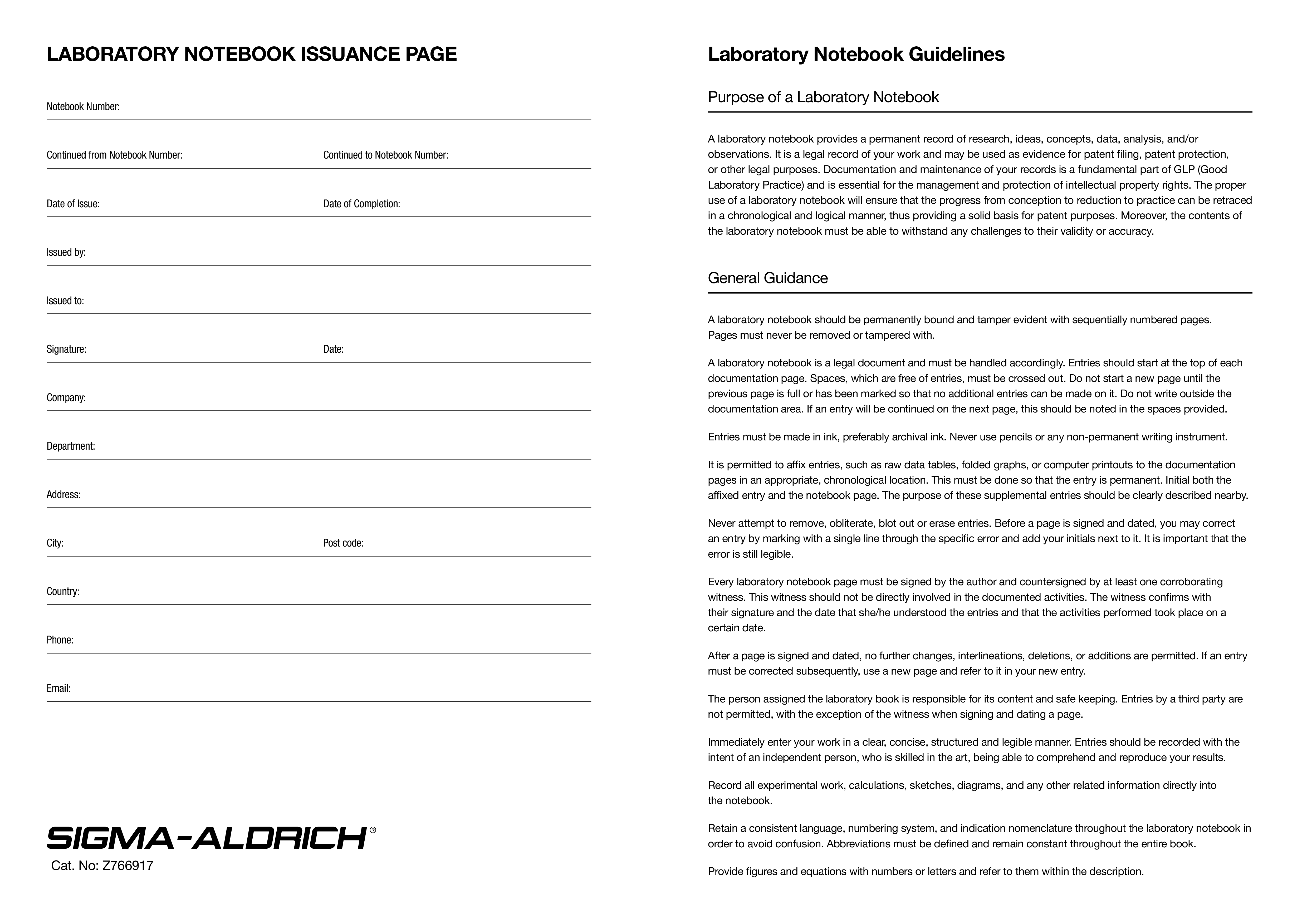 printable lab notebook paper modèles