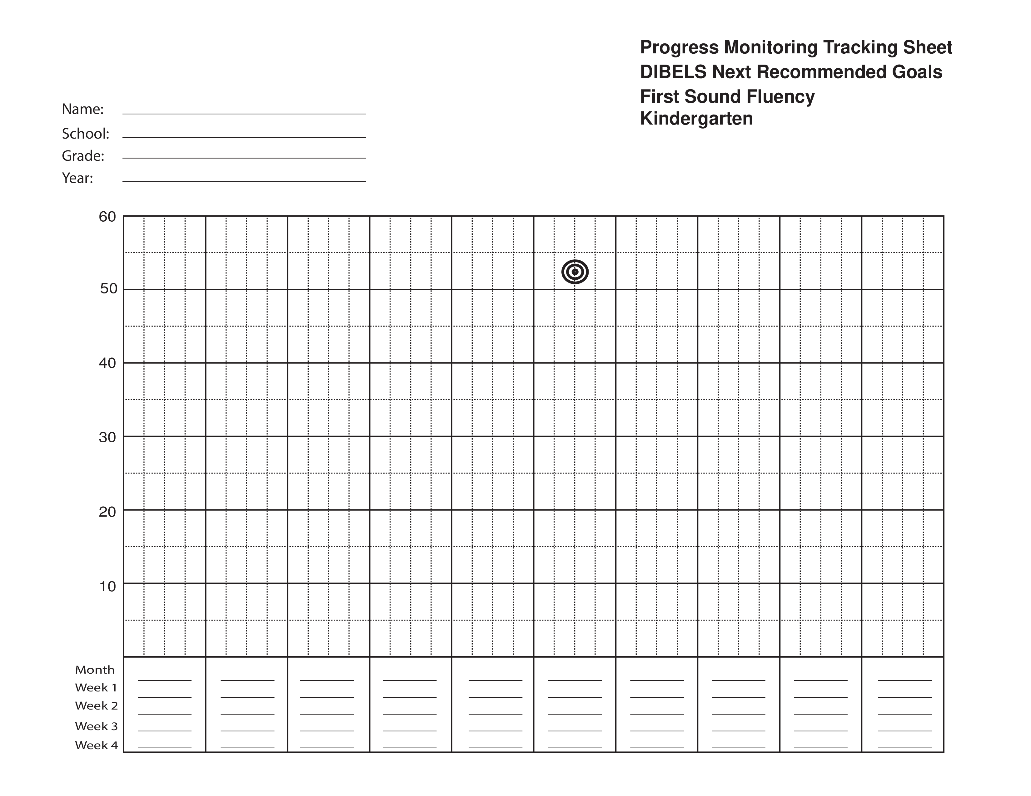 progress monitoring tracking sheet child kindergarten voorbeeld afbeelding 