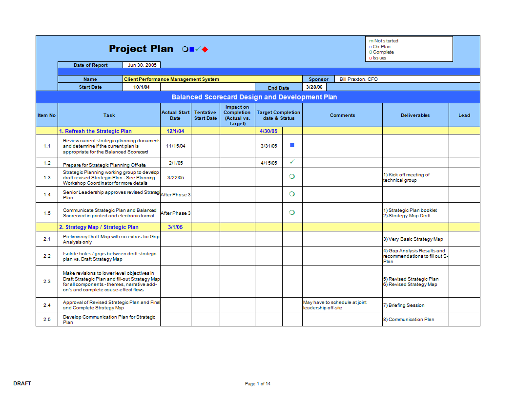 project template voorbeeld afbeelding 