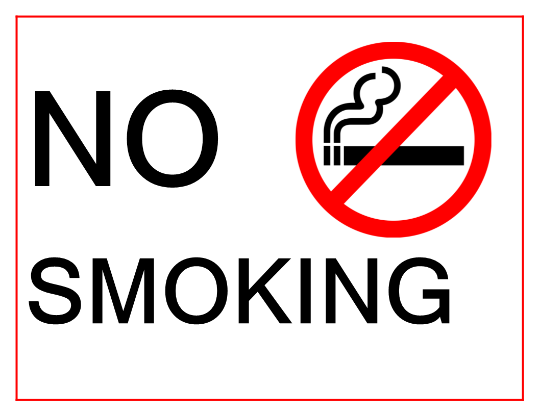 No Smoking Sign Word Docx 模板