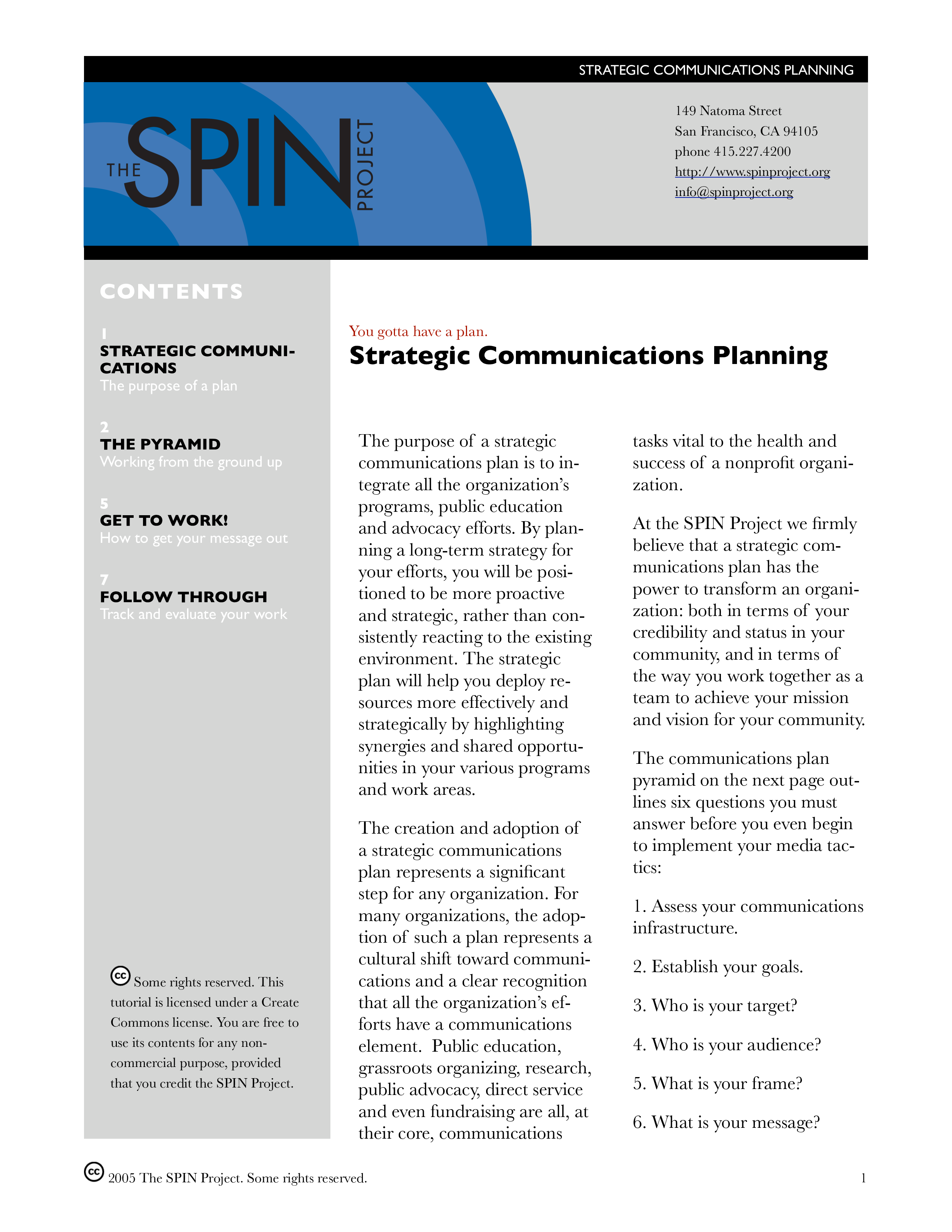 strategic communications business plan