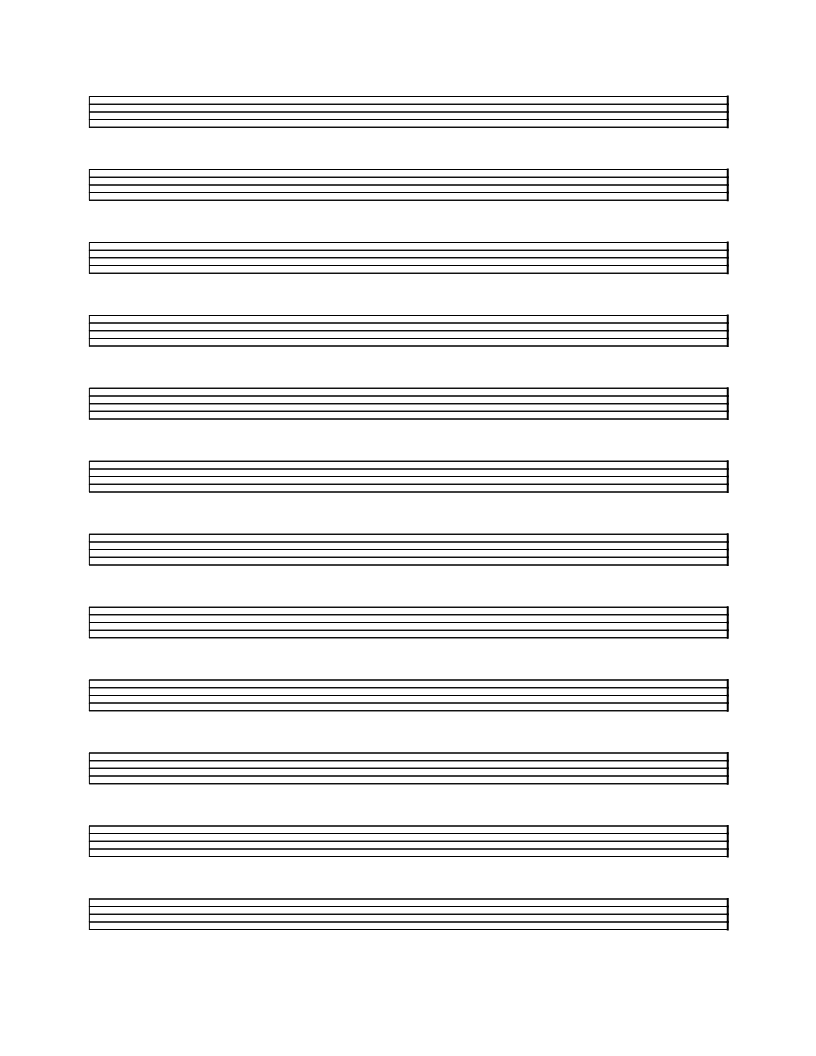 Musical Notes Blank Paper With No Treble Clef main image