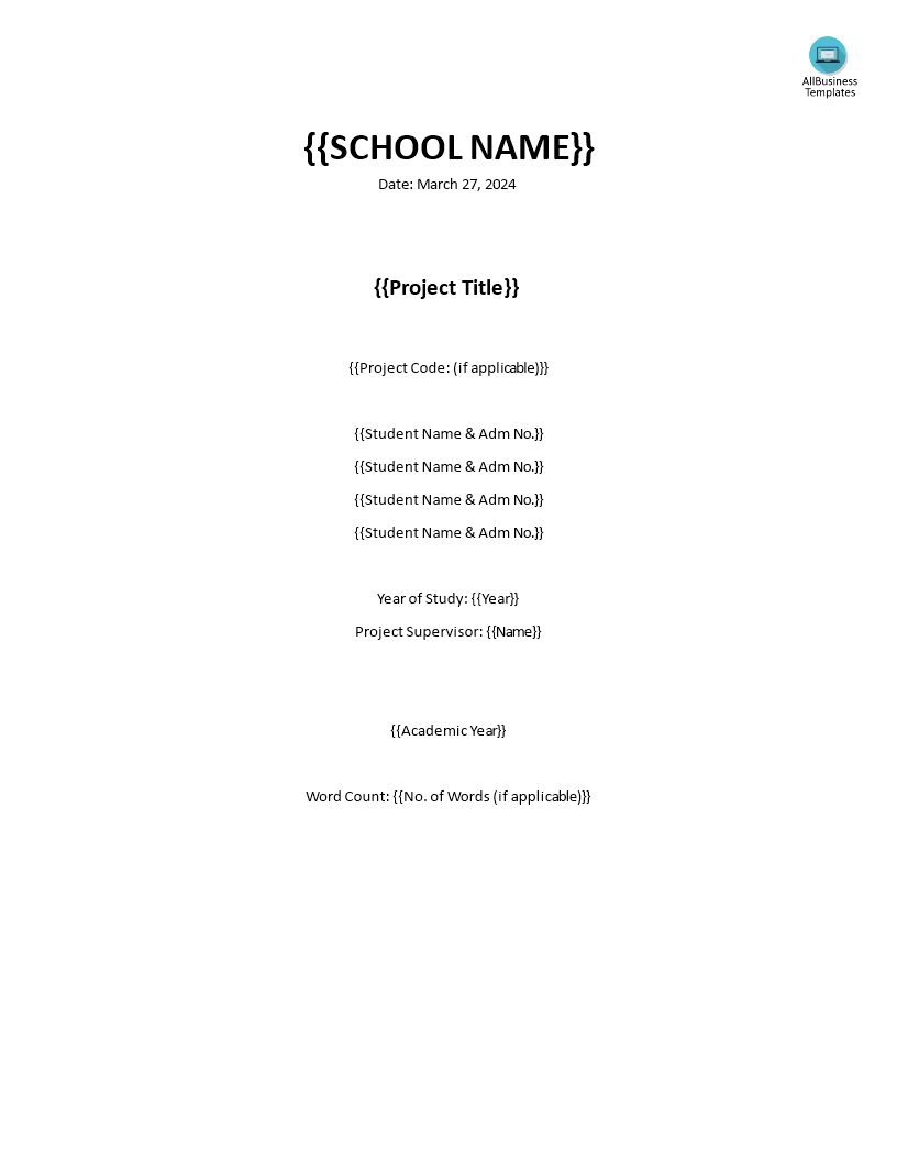 diploma cover page template