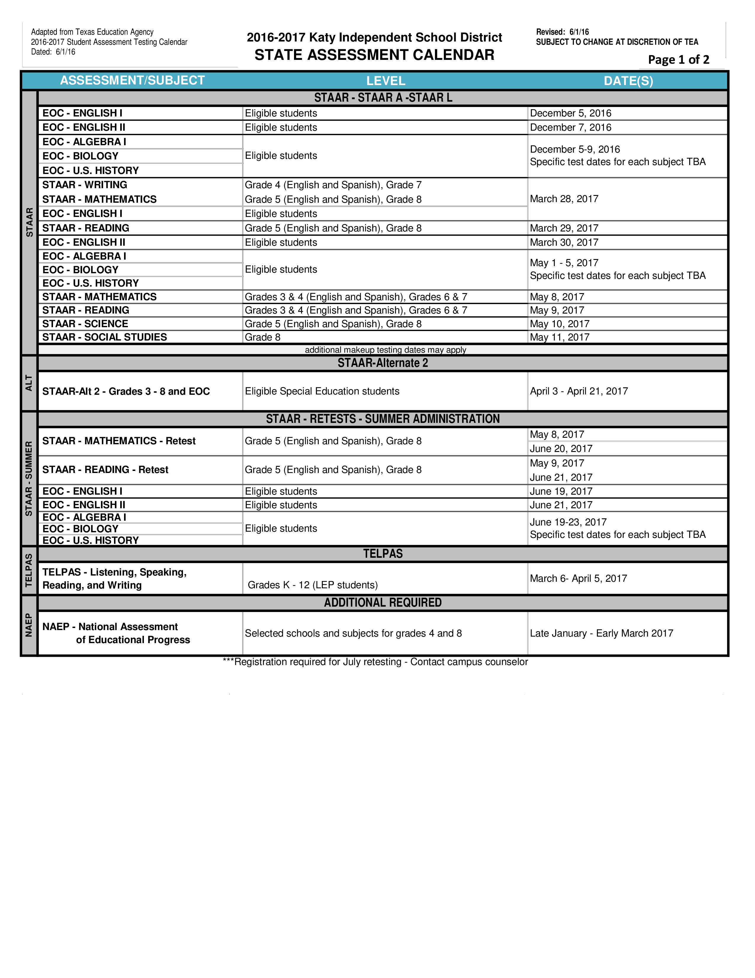 state assessment sample modèles