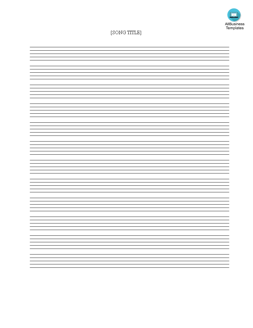 Free printable Music Staff Sheet 12 lines Templates at