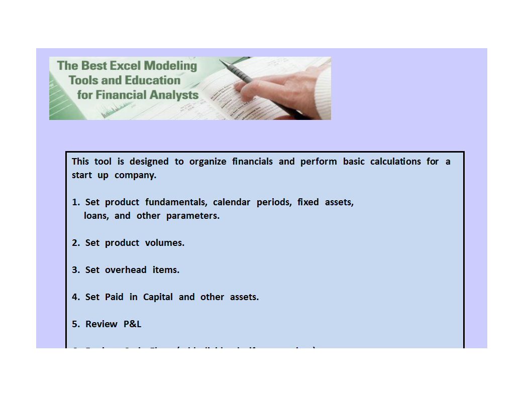 Start Up Profit & Loss Statement main image