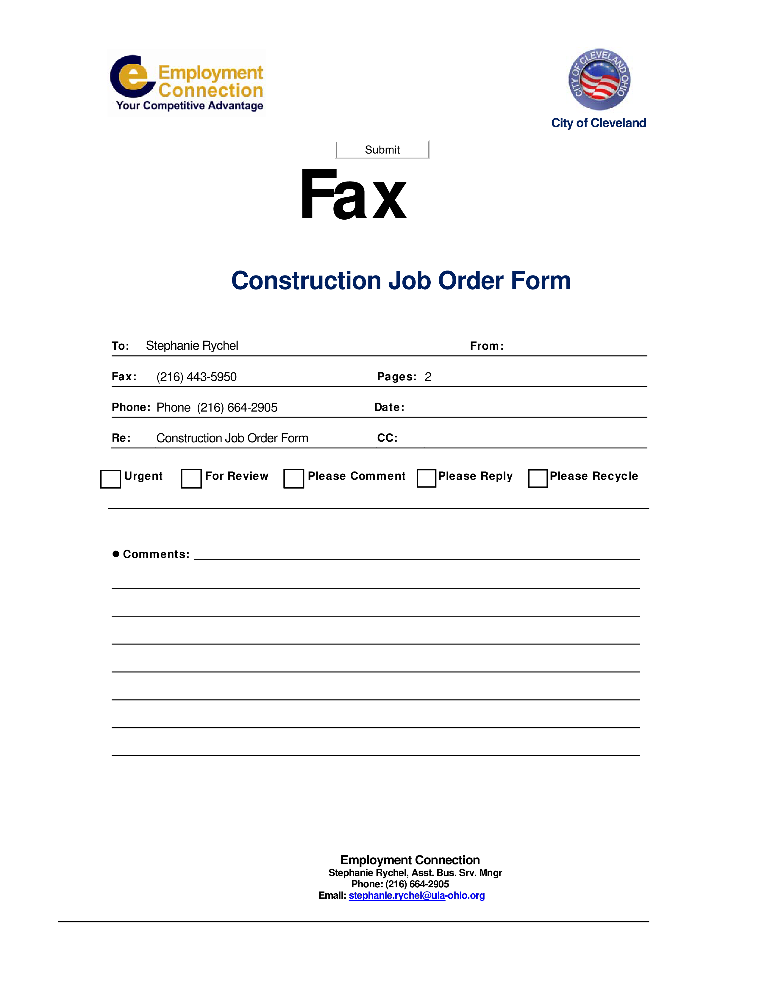 job order for construction voorbeeld afbeelding 