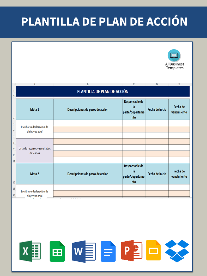 plan de acción plantilla imagen principal