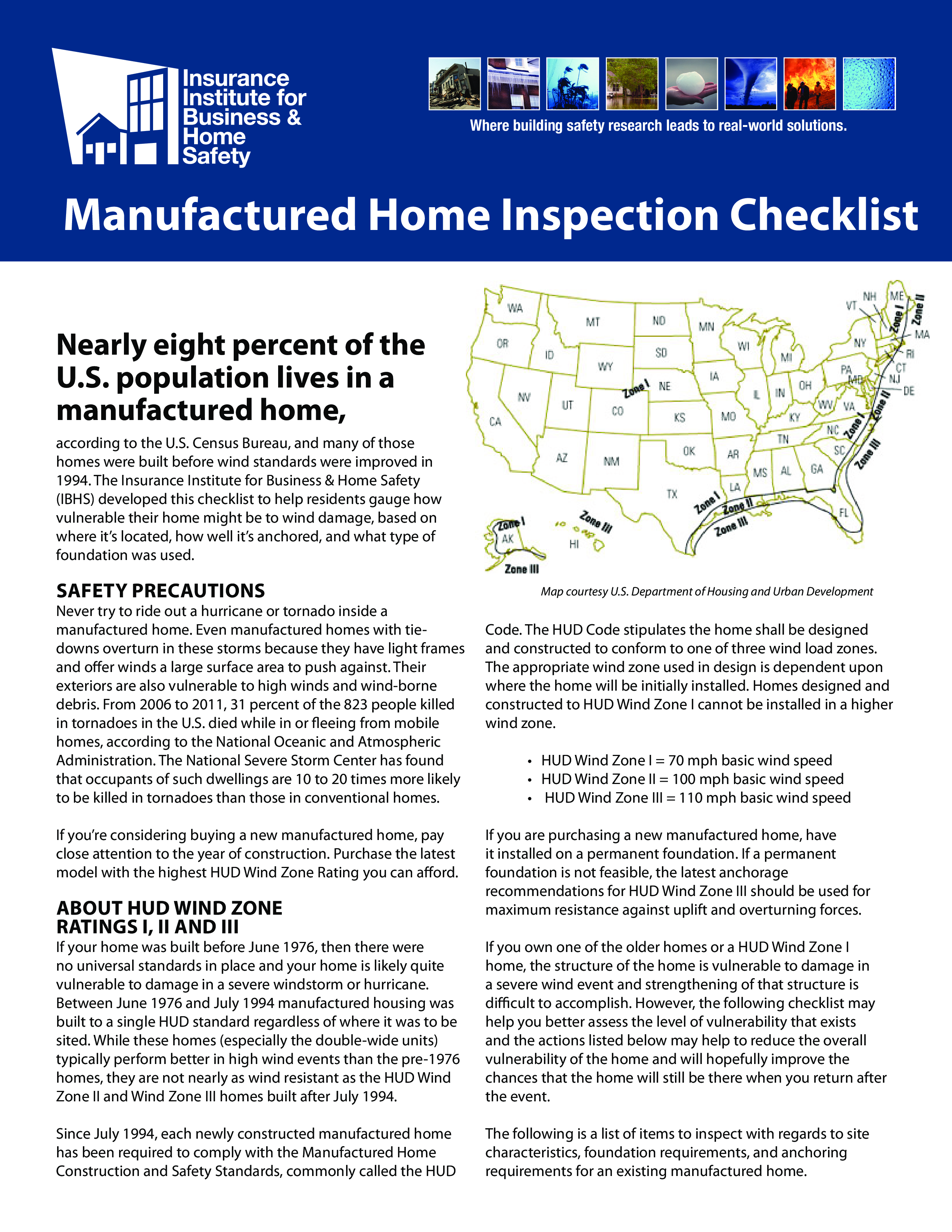 Manufactured Home Inspection Checklist 模板