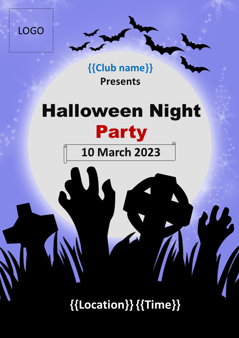 halloween party flyer voorbeeld afbeelding 