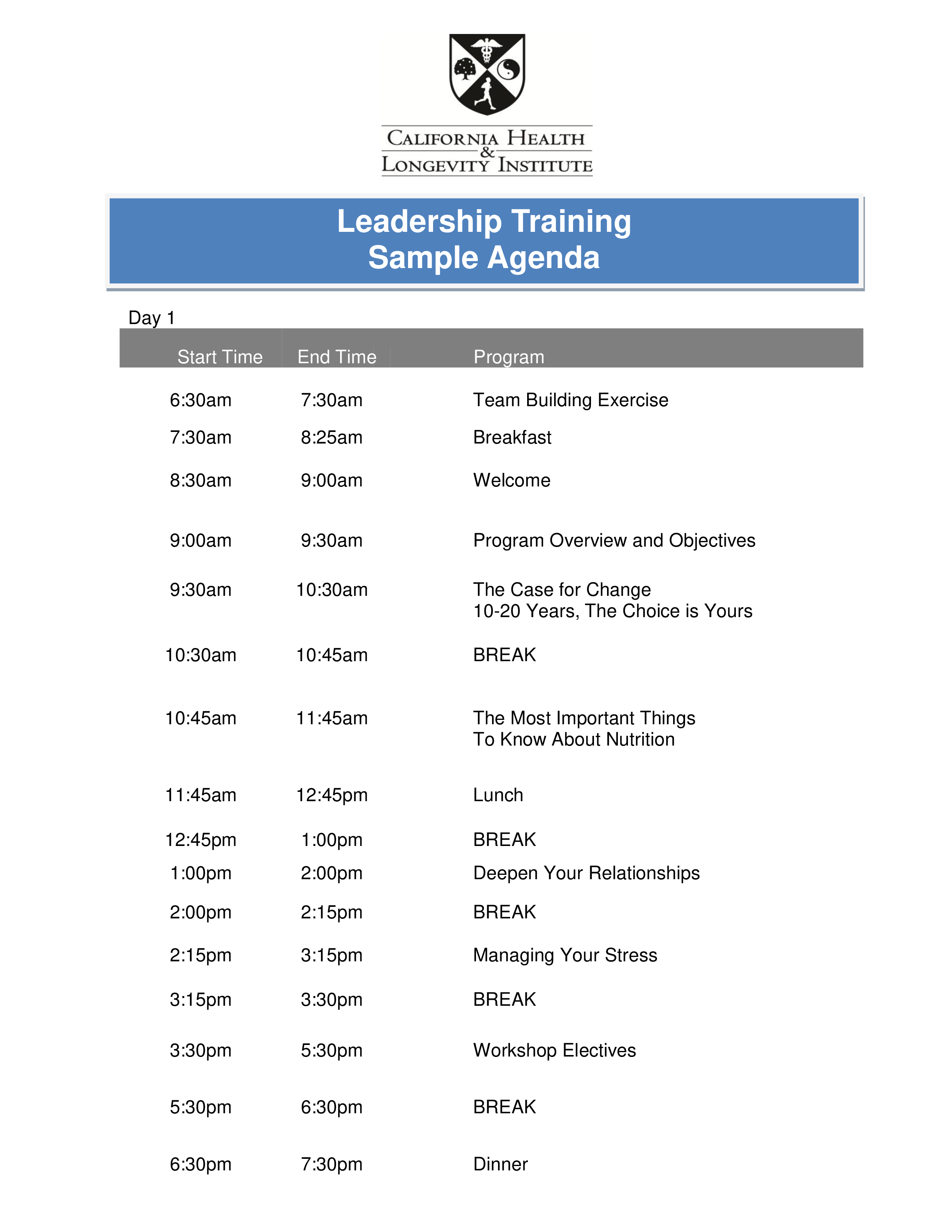 Training Agenda Templates At Allbusinesstemplates