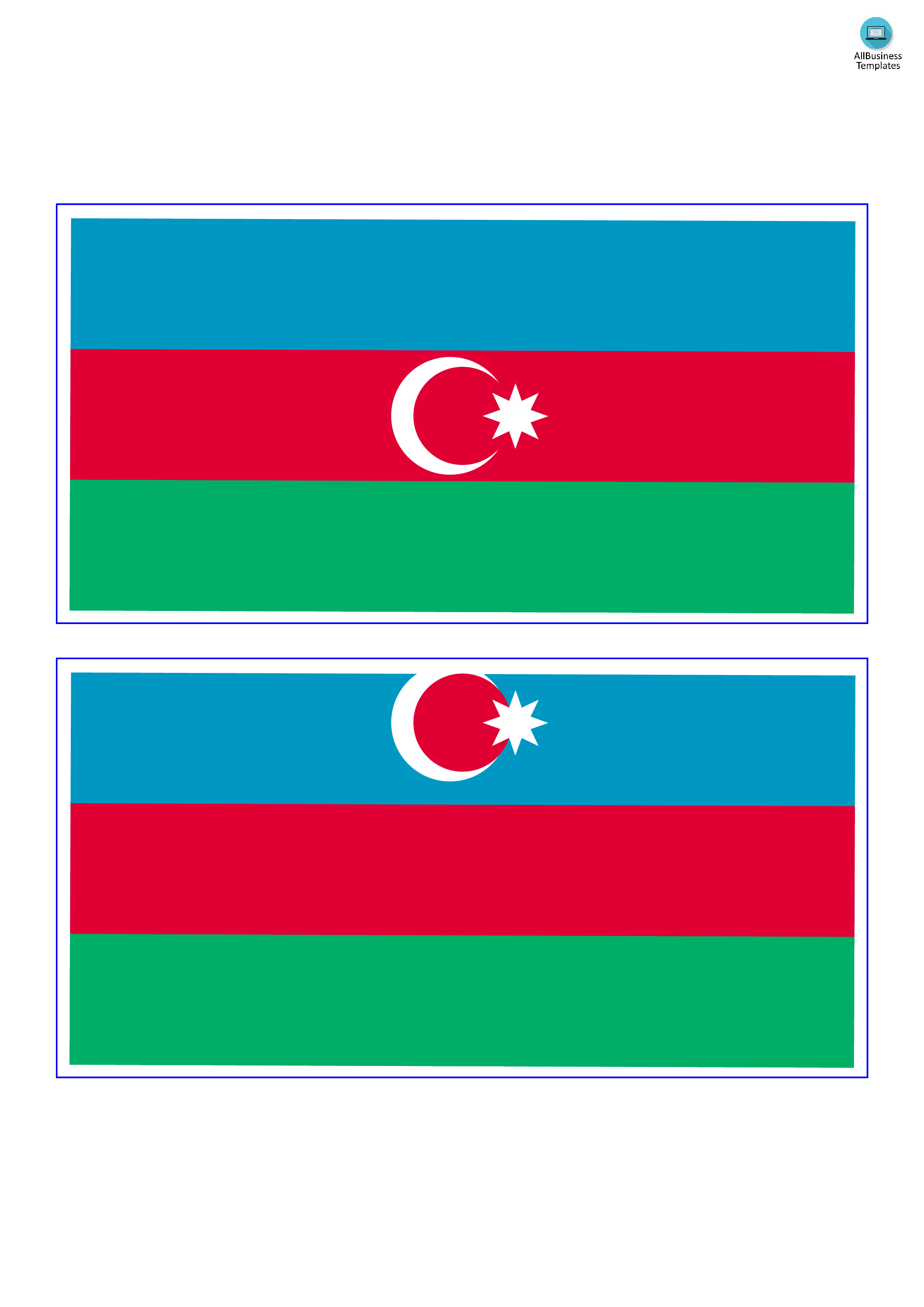 azerbaijan flag template