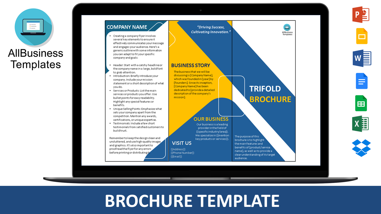 brochure template google docs template