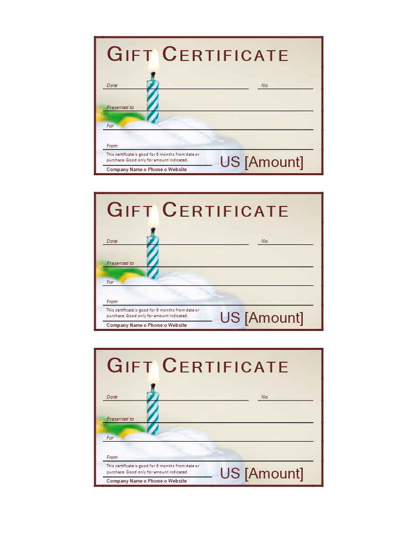 birthday gift voucher word template modèles