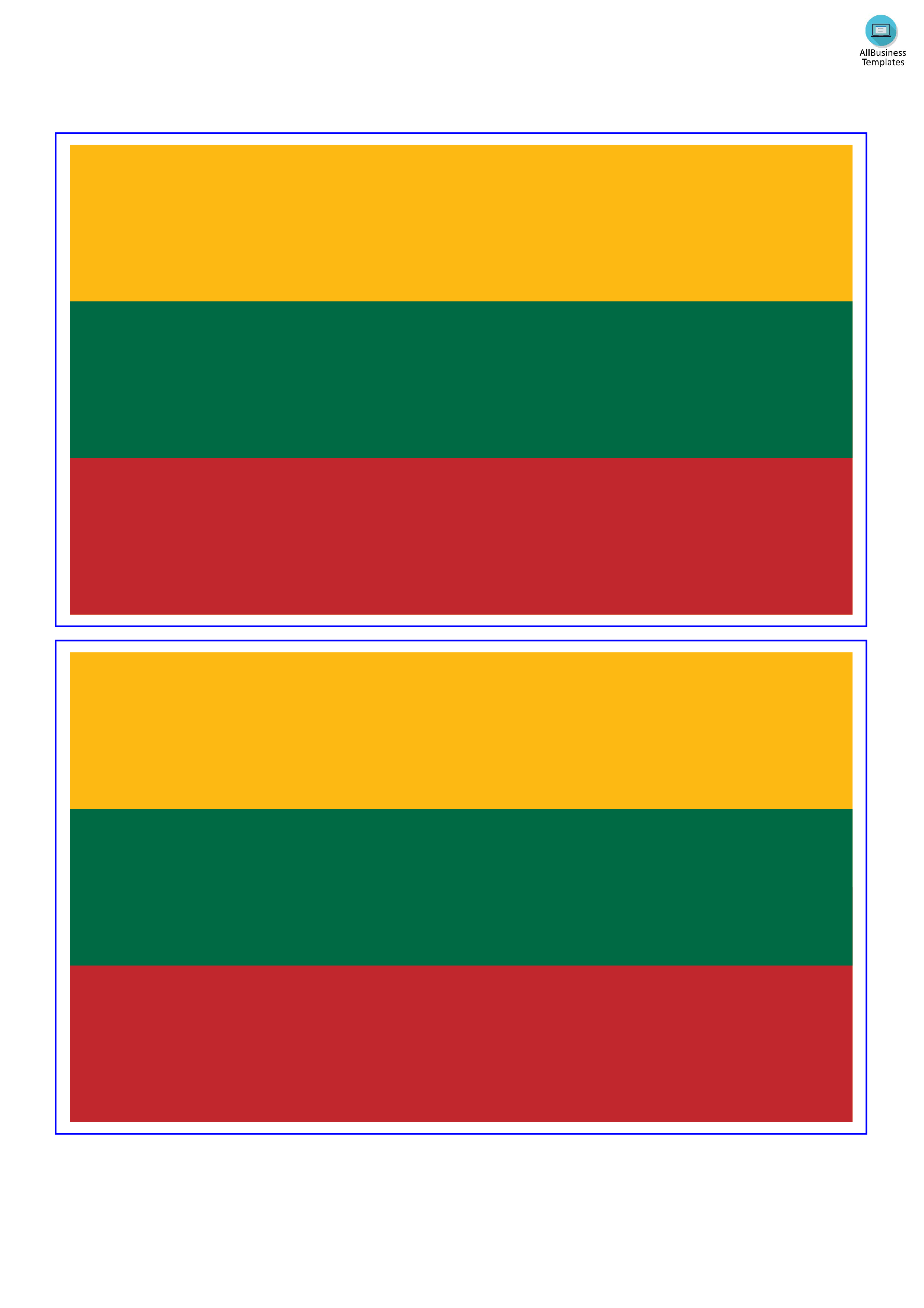 lithuania flag template