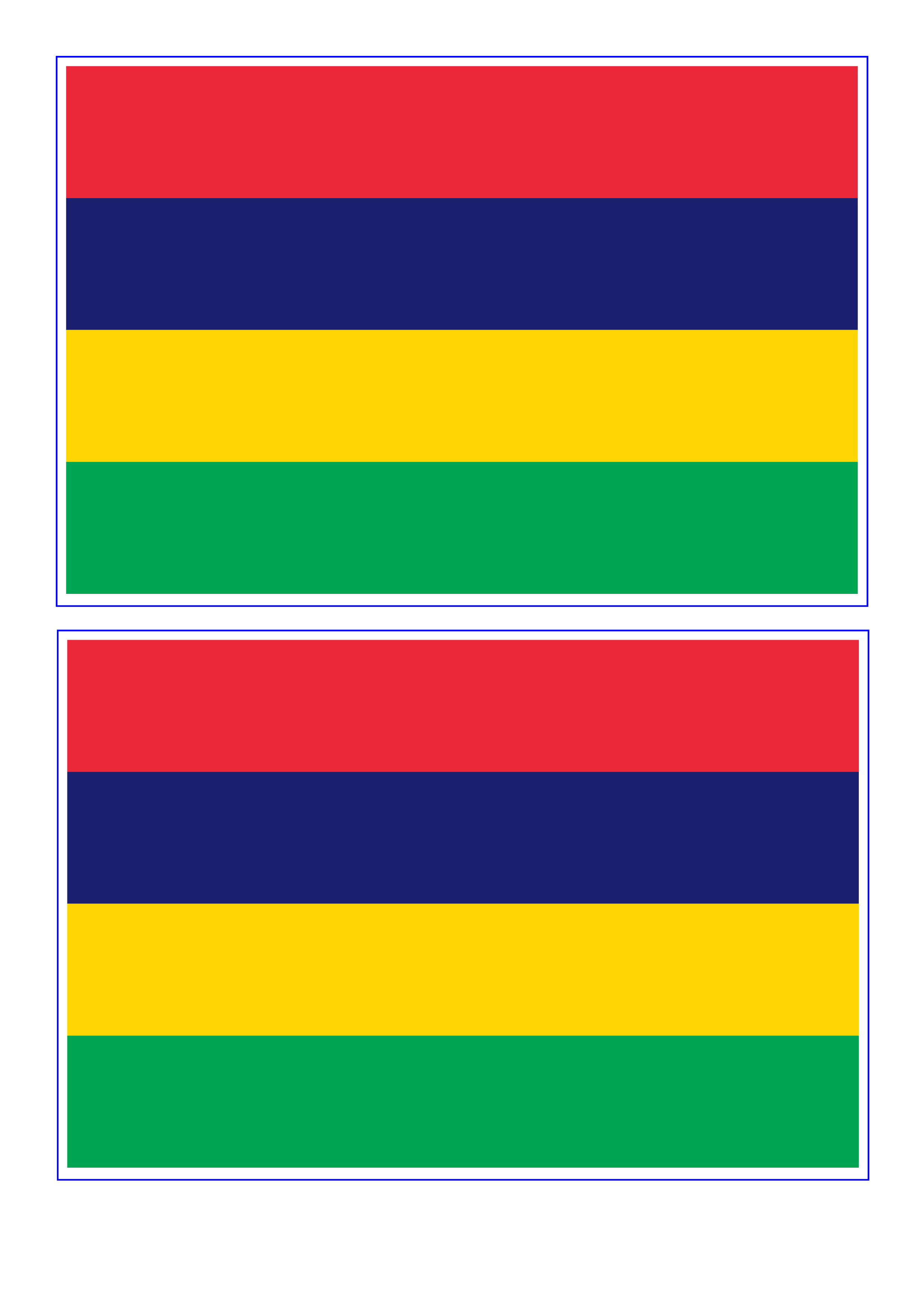 Mauritius Flag 模板