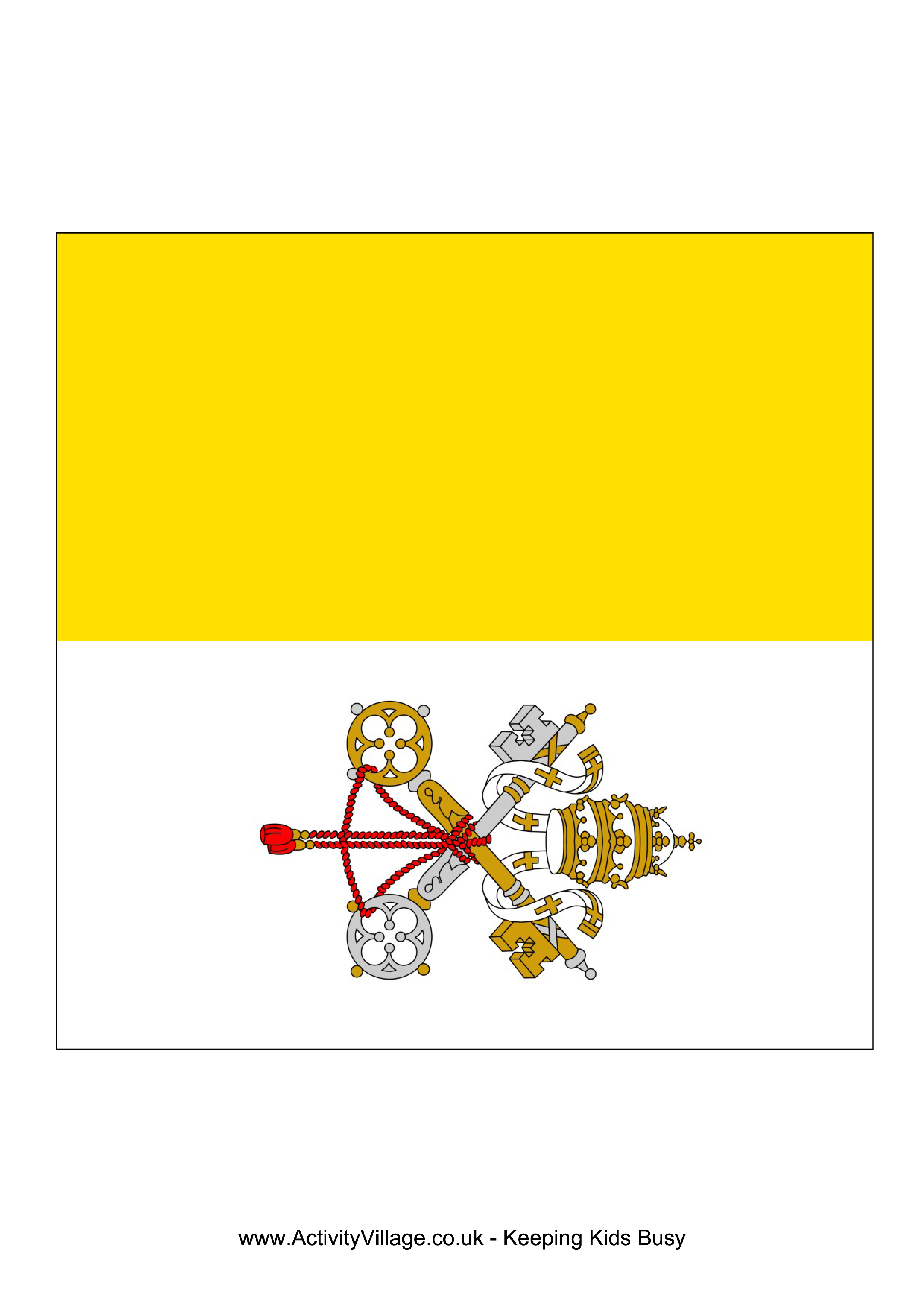 vatican city flag template