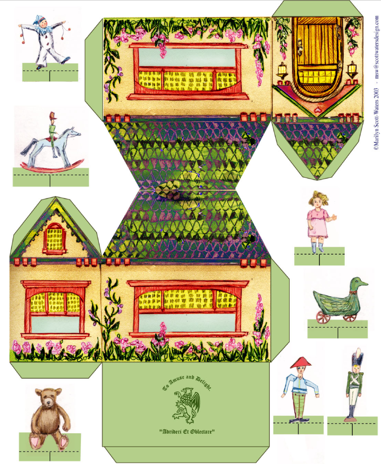 Farm House With Tiny Paper Template main image