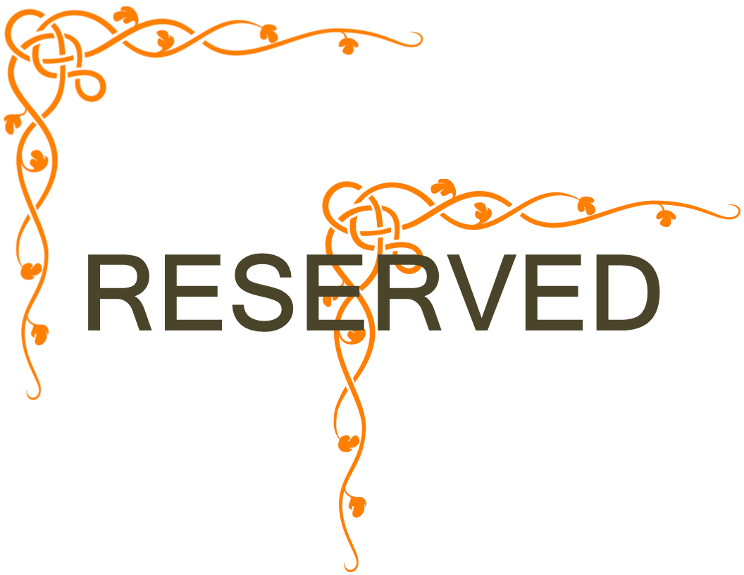 restaurant reserved sign voorbeeld afbeelding 