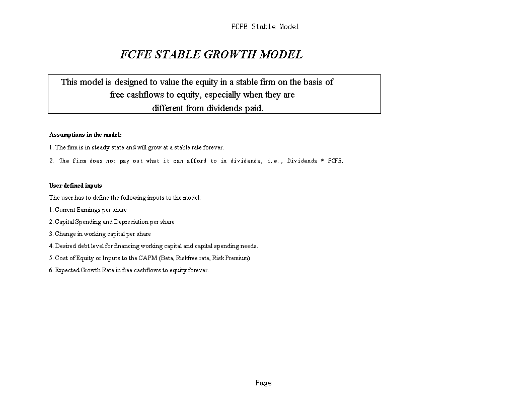 two stage fcff model voorbeeld afbeelding 