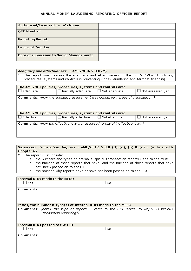 Kostenloses Annual Report Format Pertaining To Report To Senior Management Template