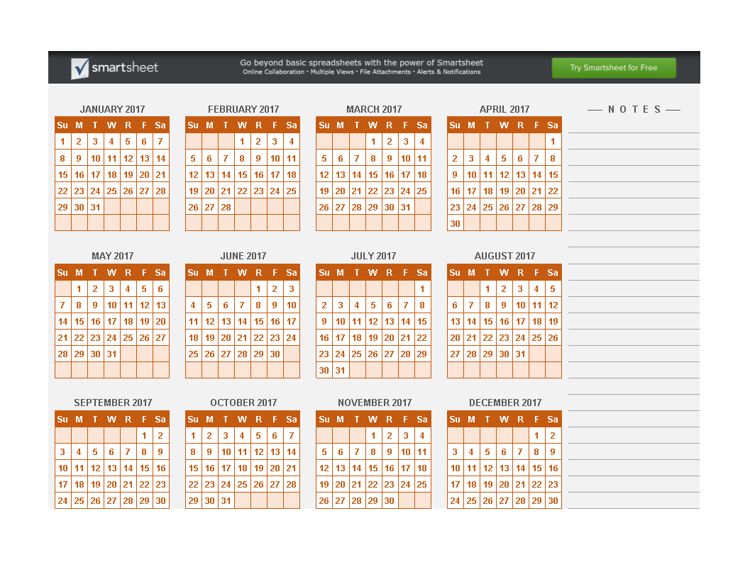 daily & annual calendar Hauptschablonenbild