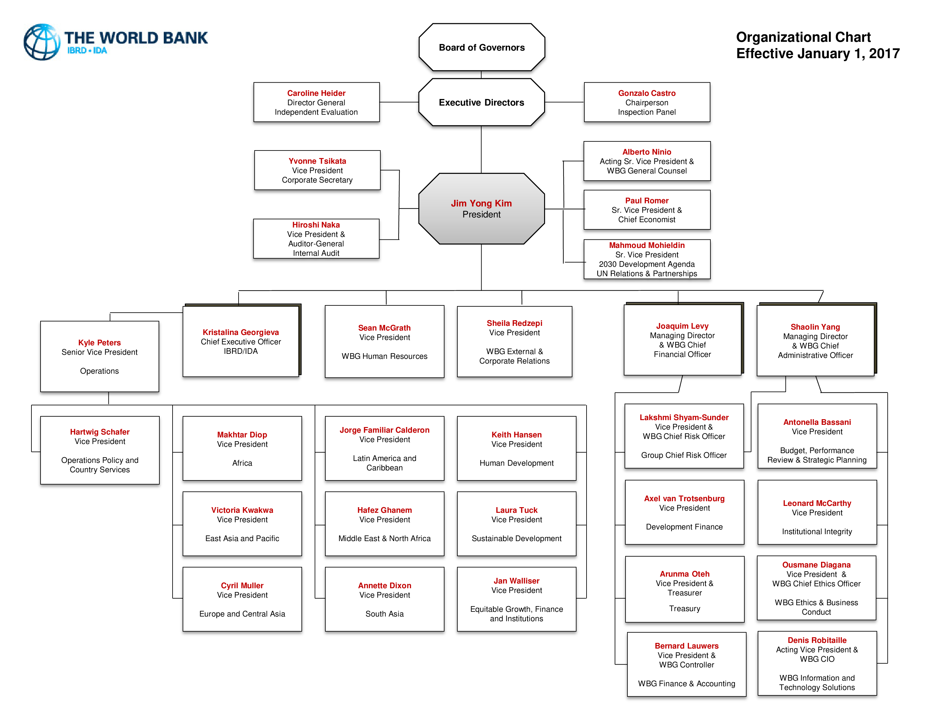 large world bank org chart template