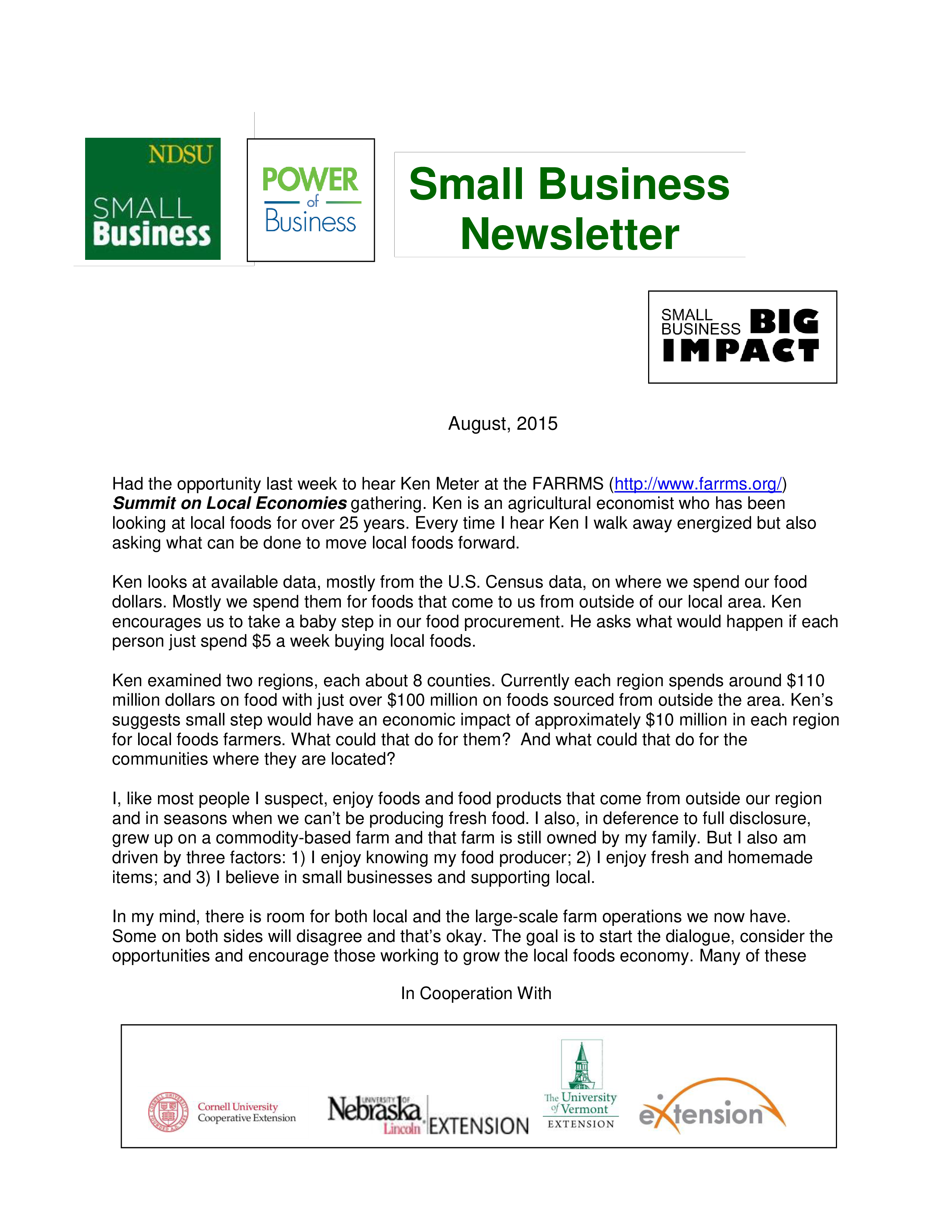 small business newsletter modèles