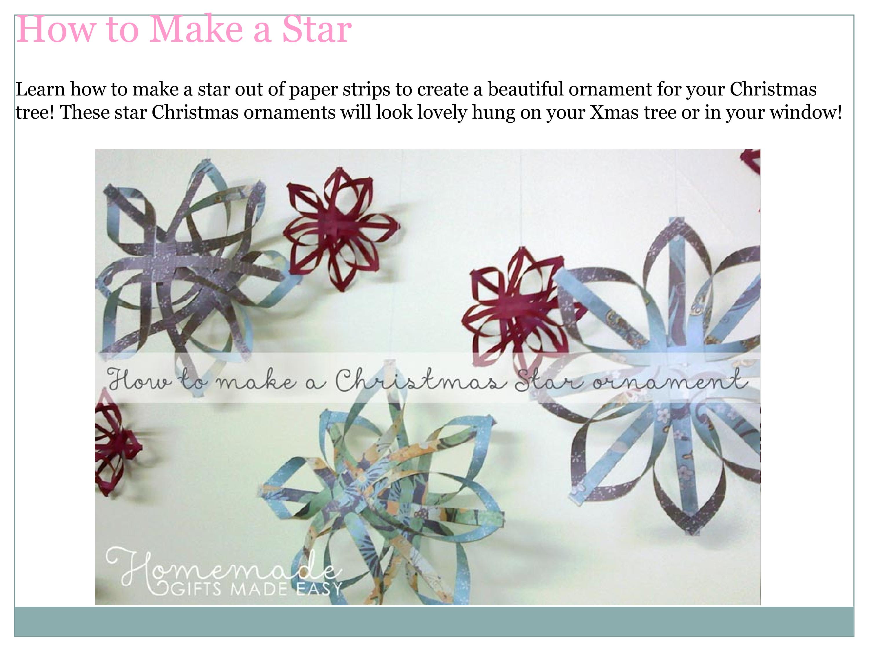 How to Make a Christmas Star 模板