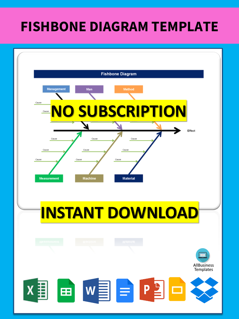 fishbone diagram template sheet in excel plantilla imagen principal