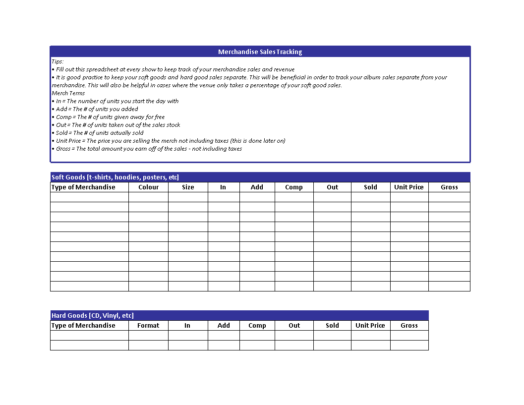 Excel Sales Tracking 模板