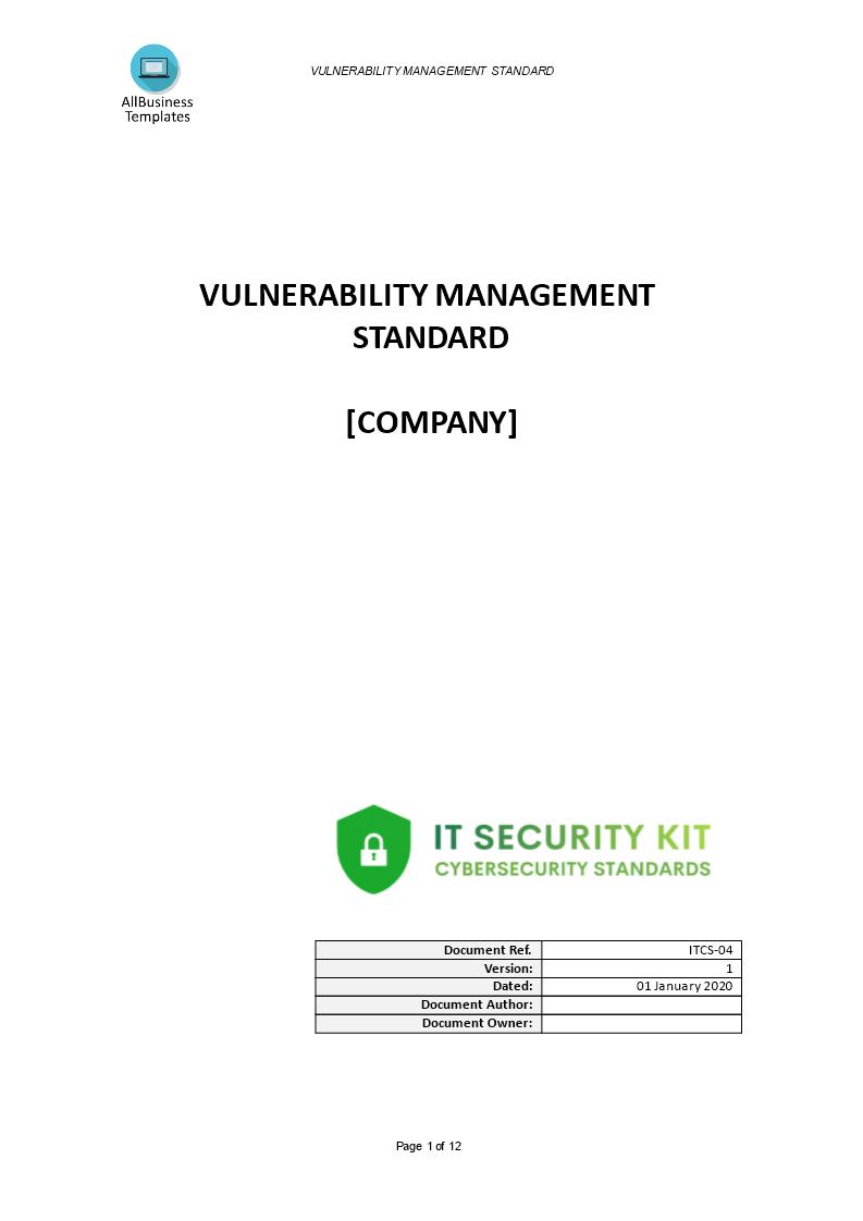 Vulnerability Management IT Security Standard main image